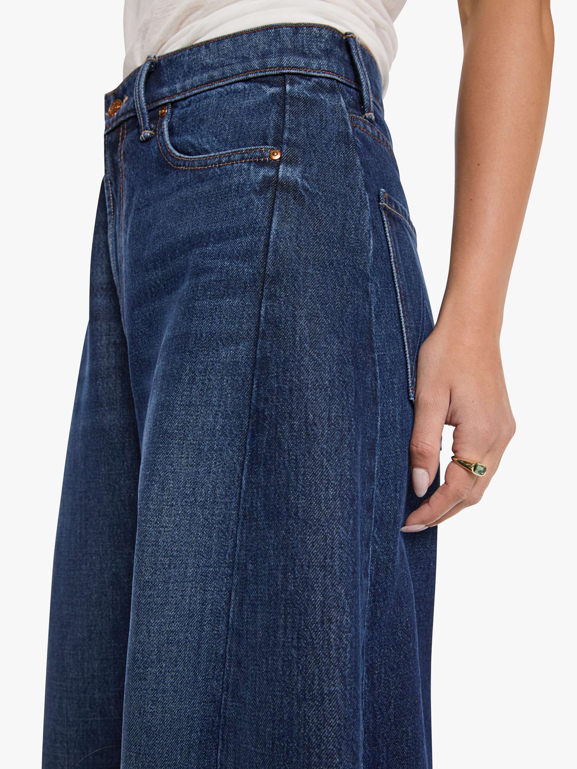 Mother Snacks Spoonful Wide Leg Jeans Fresh Squeezed