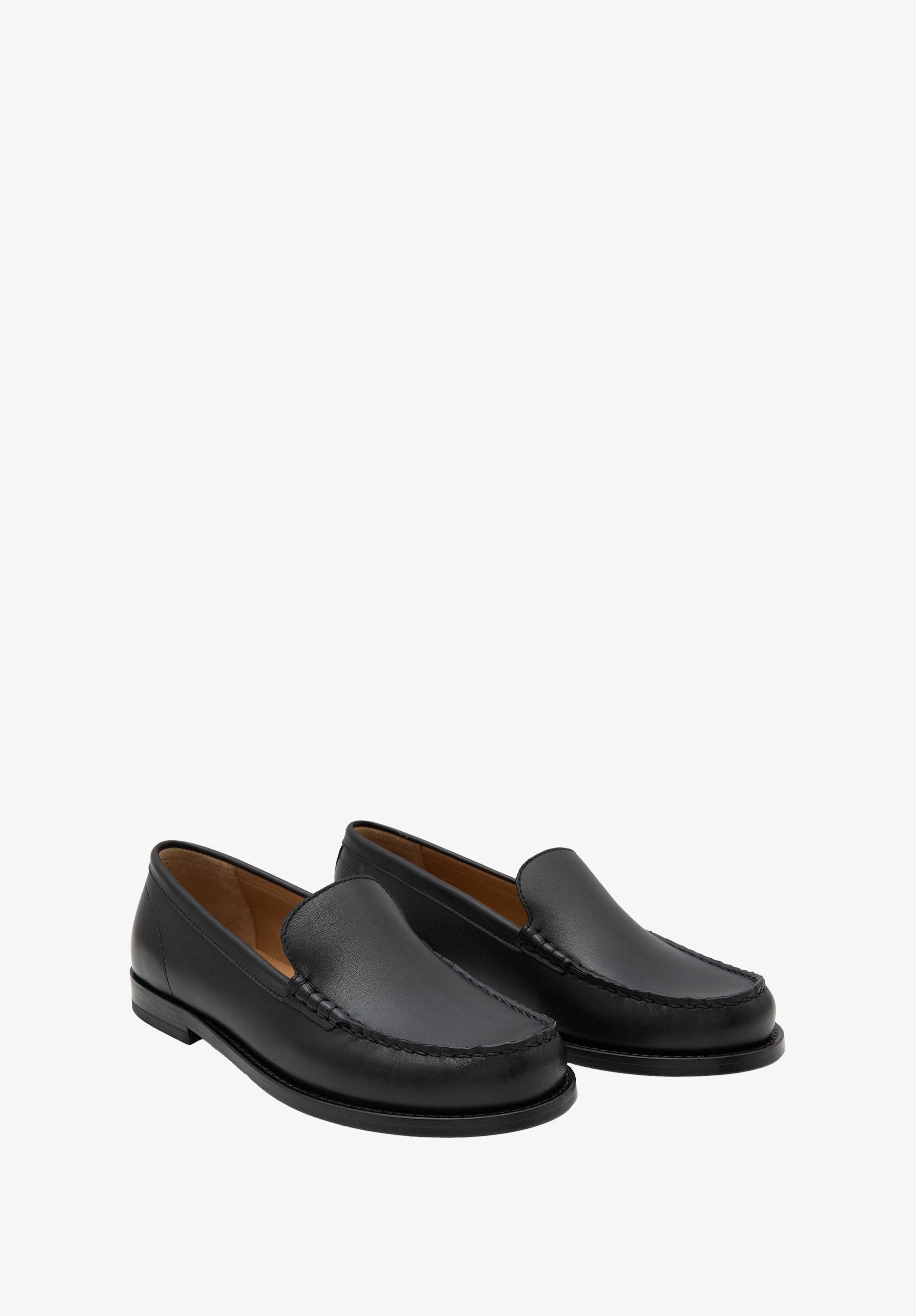 A.P.C. Mokassins Glattleder Schwarz Größe 38