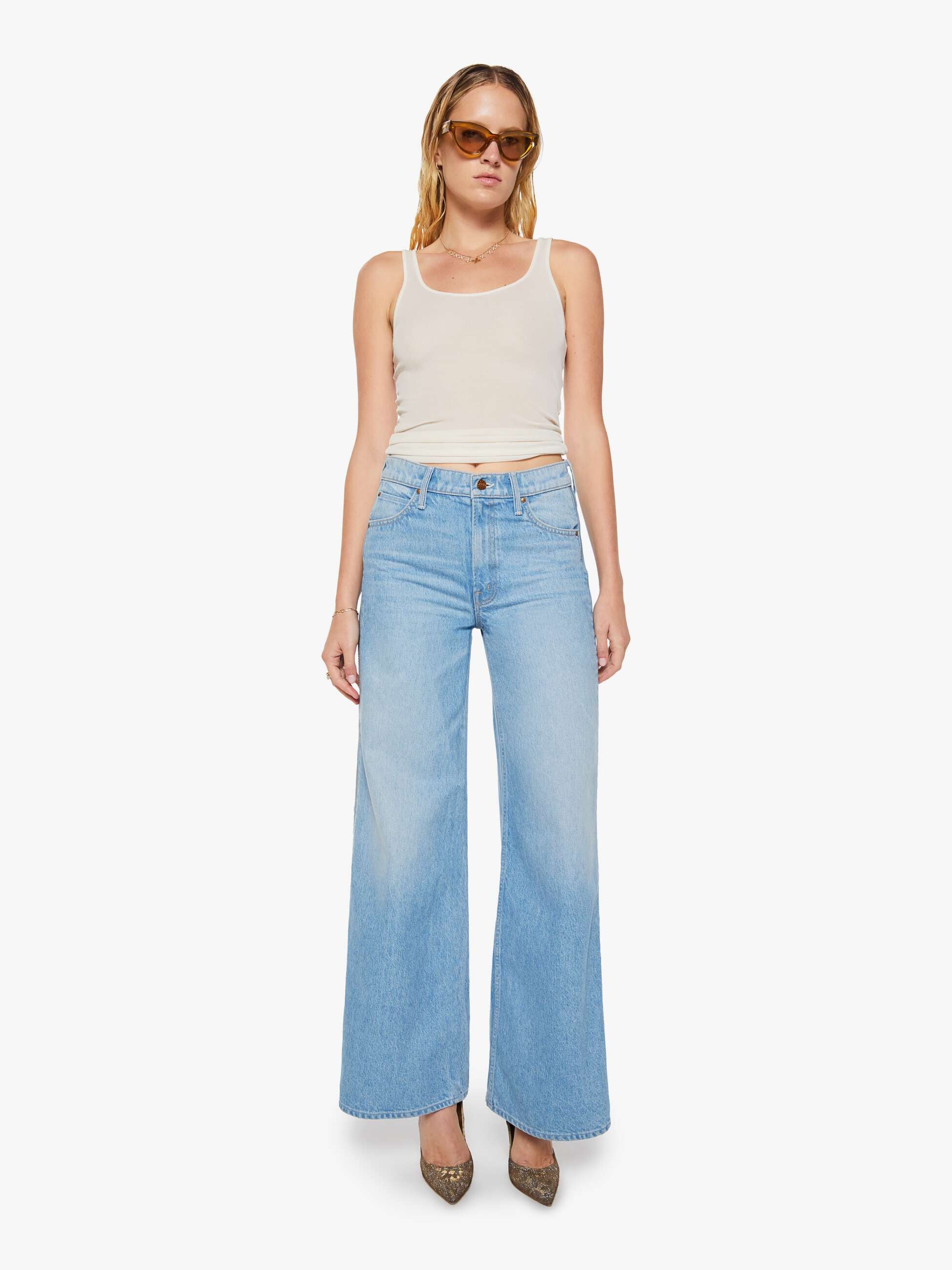 Mother Snacks Side Zip Slung Sneak Jeans Munchies