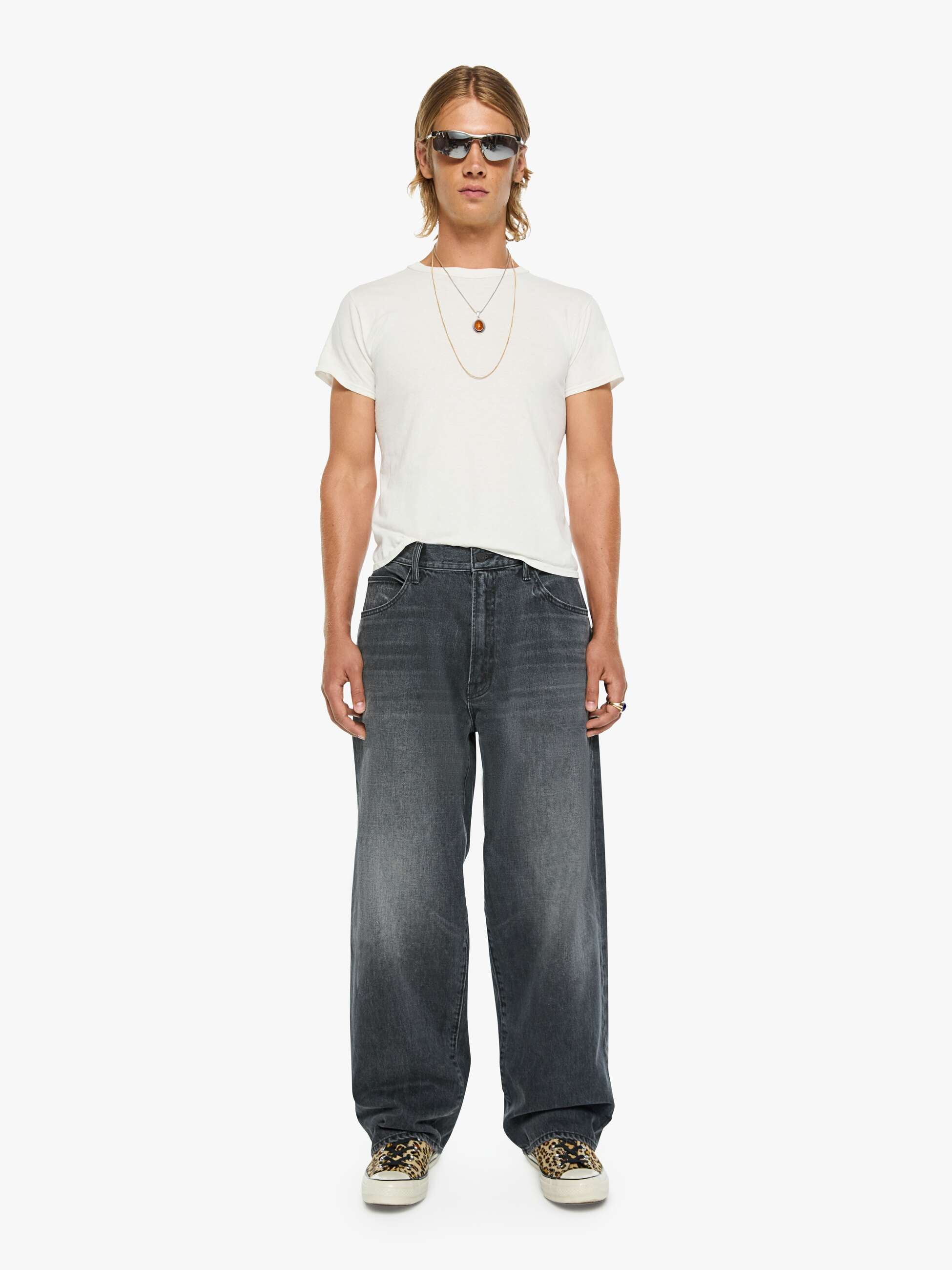 Mother Menace Dead To Rights Jeans Herren Grau Straight