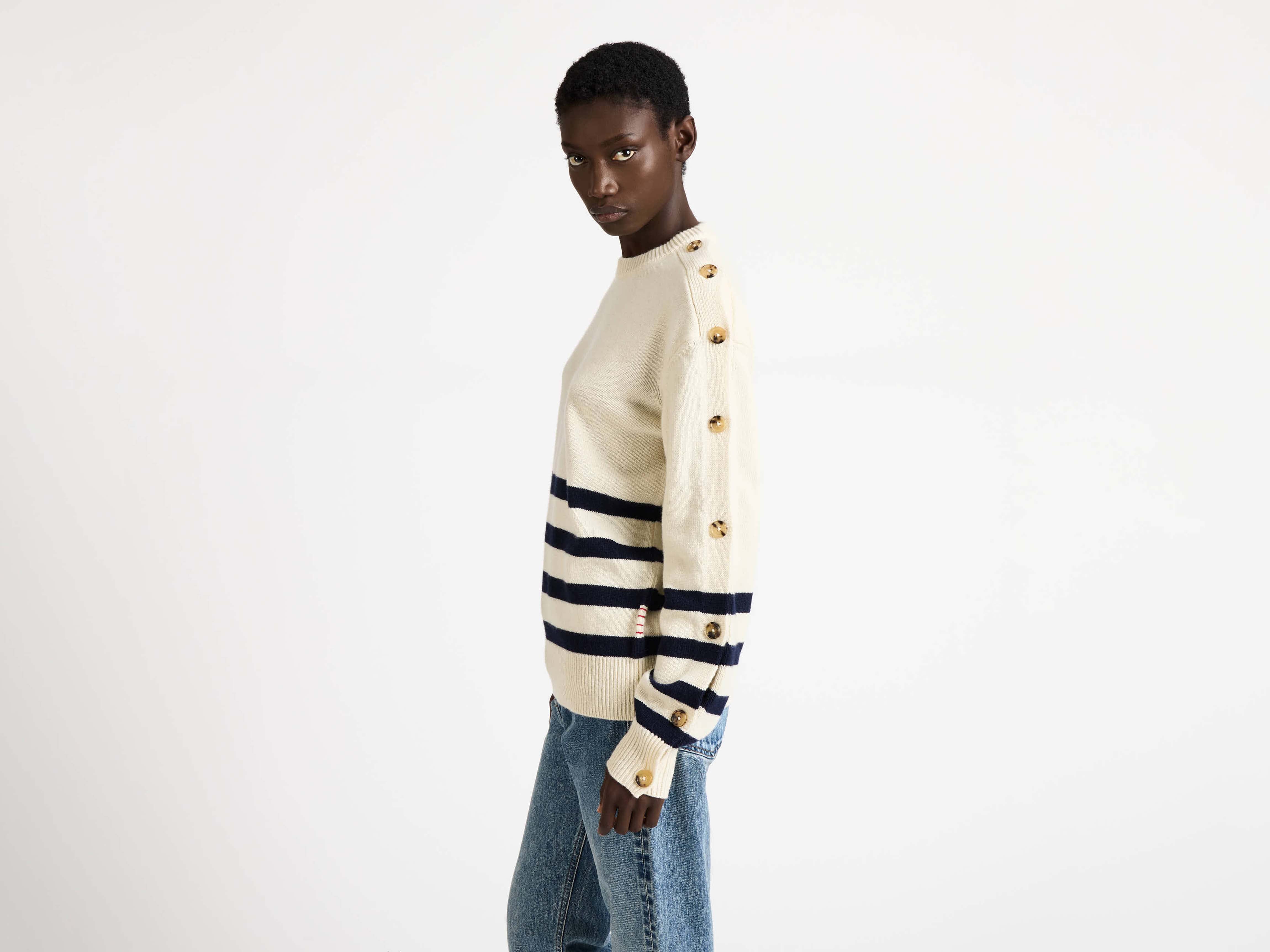 J.W. Anderson Breton Pullover Ivory Streifen Gr.S