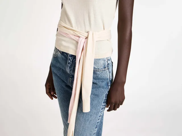 J.W.Anderson Tank Top Damen Ivory Schleife KW1455YN0459