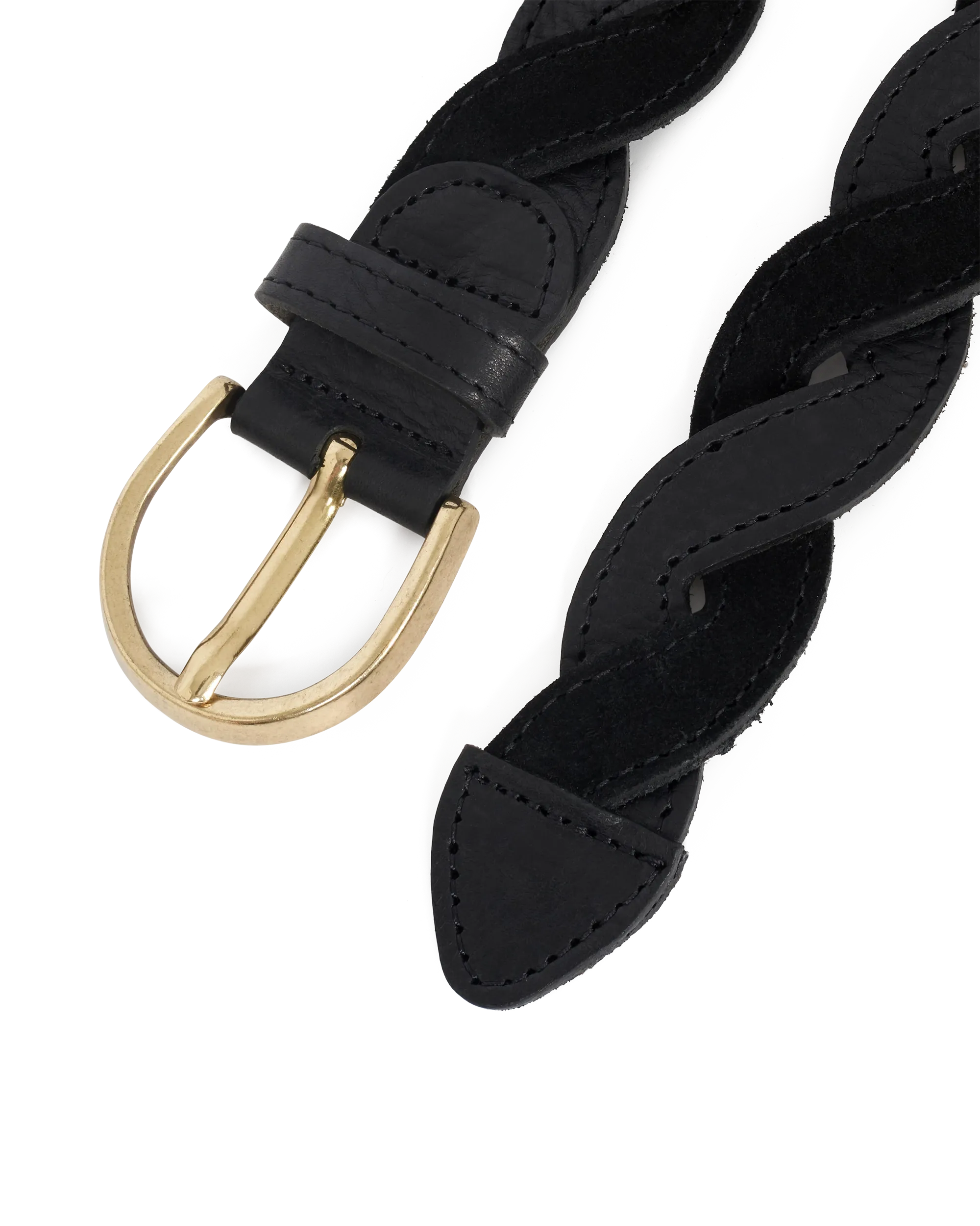 Drôle De Monsieur La Ceinture Tresse Gürtel schwarz Leder 85