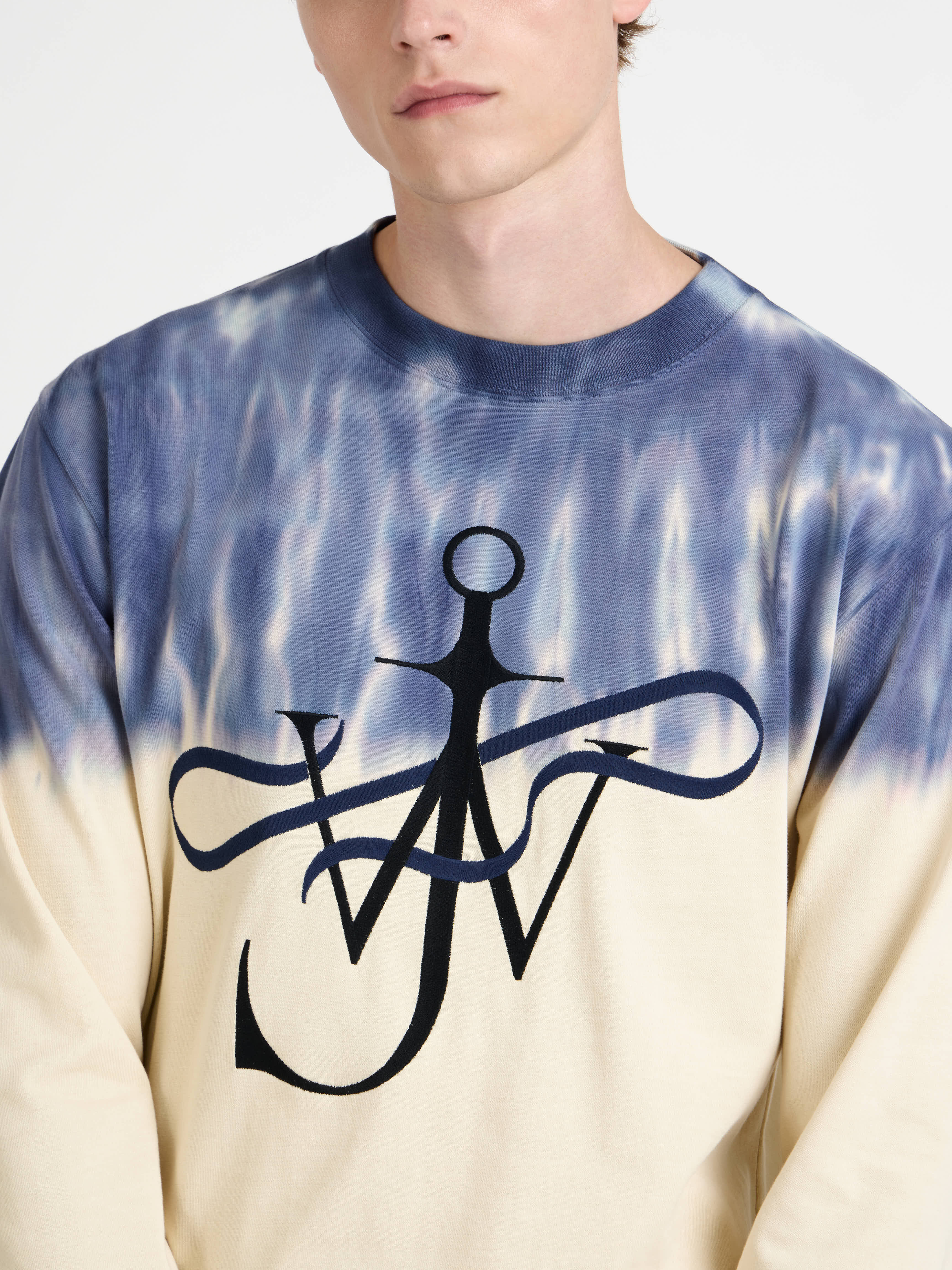 J.W.Anderson Ribbon Anchor Longsleeve Ecru Navy Jersey Herren