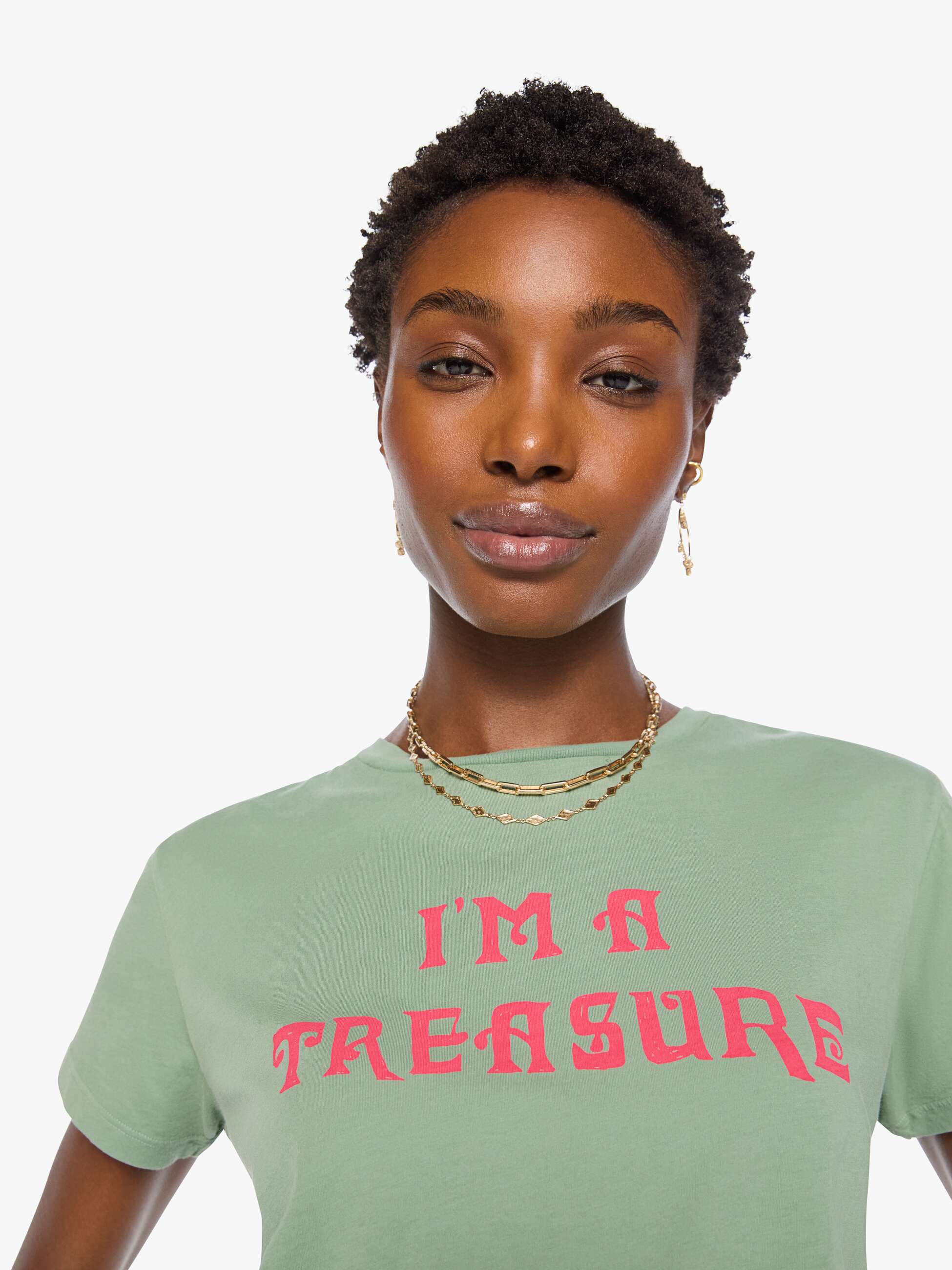Mother Boxy Goodie Goodie I'm A Treasure T-Shirt Grün