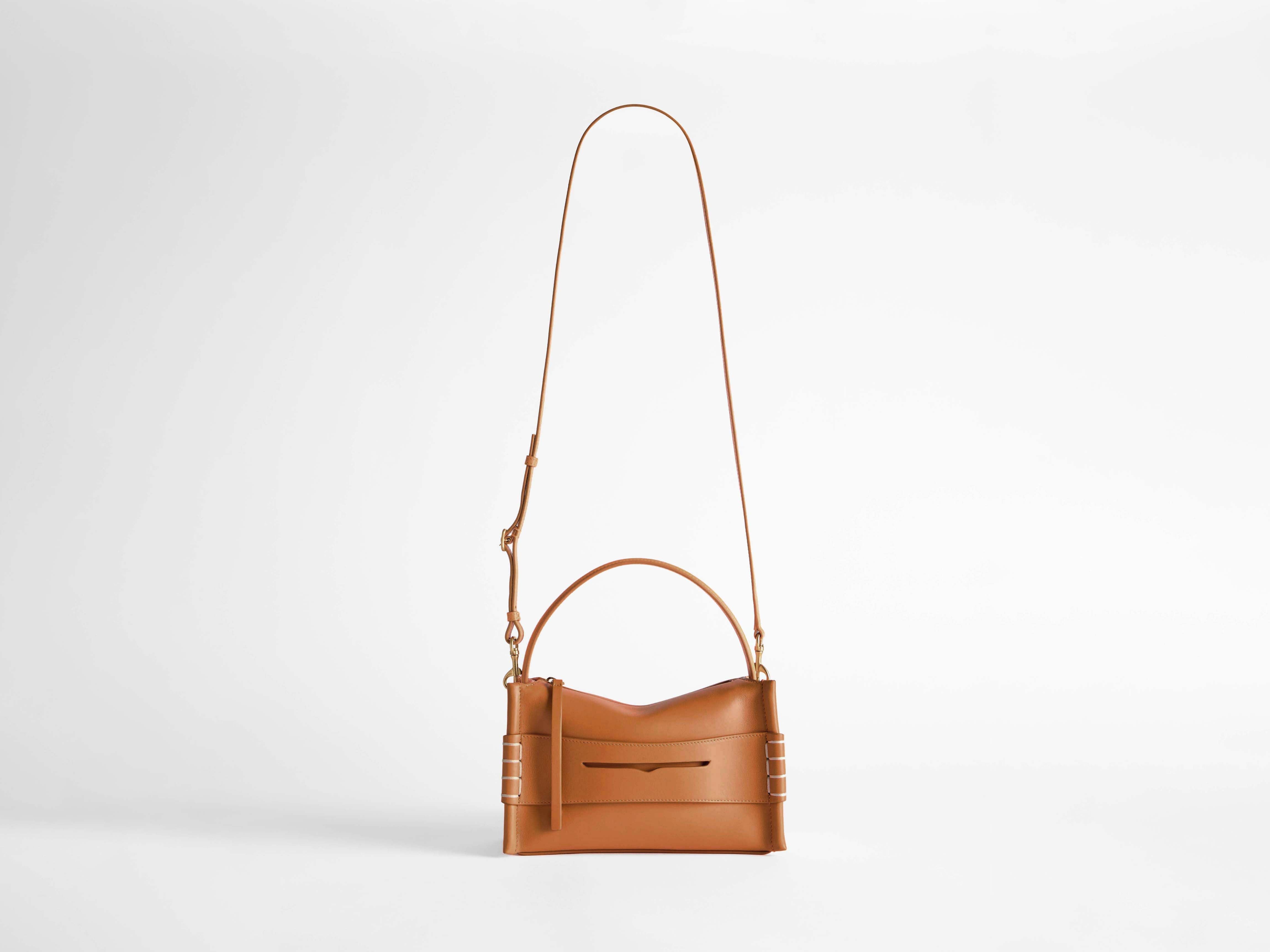 J.W.Anderson Small Loafer Tasche Tan Kalbsleder Umhängetasche