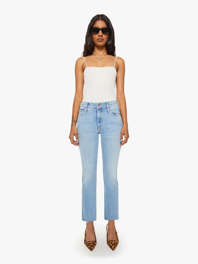 Mother Lil Dazzler Straight Jeans Blessing In Disguise mid-blue