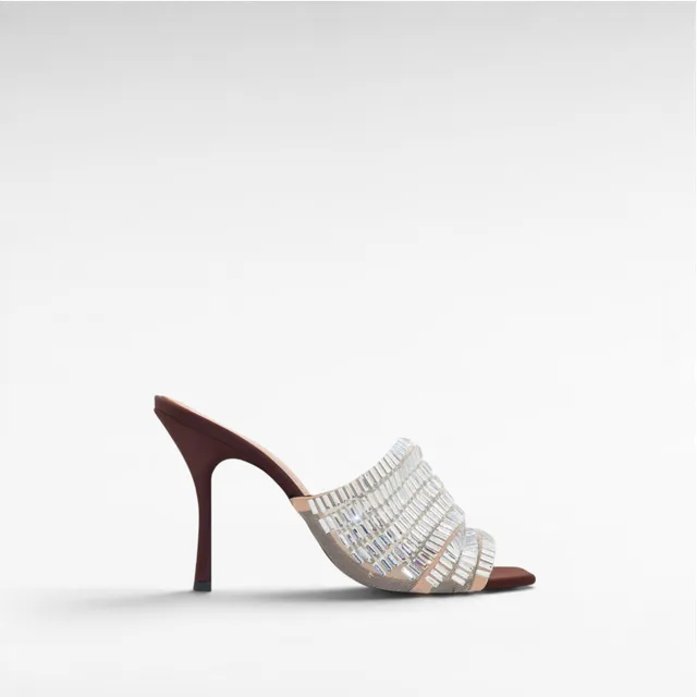 Gedebe Lumière Mule Tüll Kristall Mules Baguette