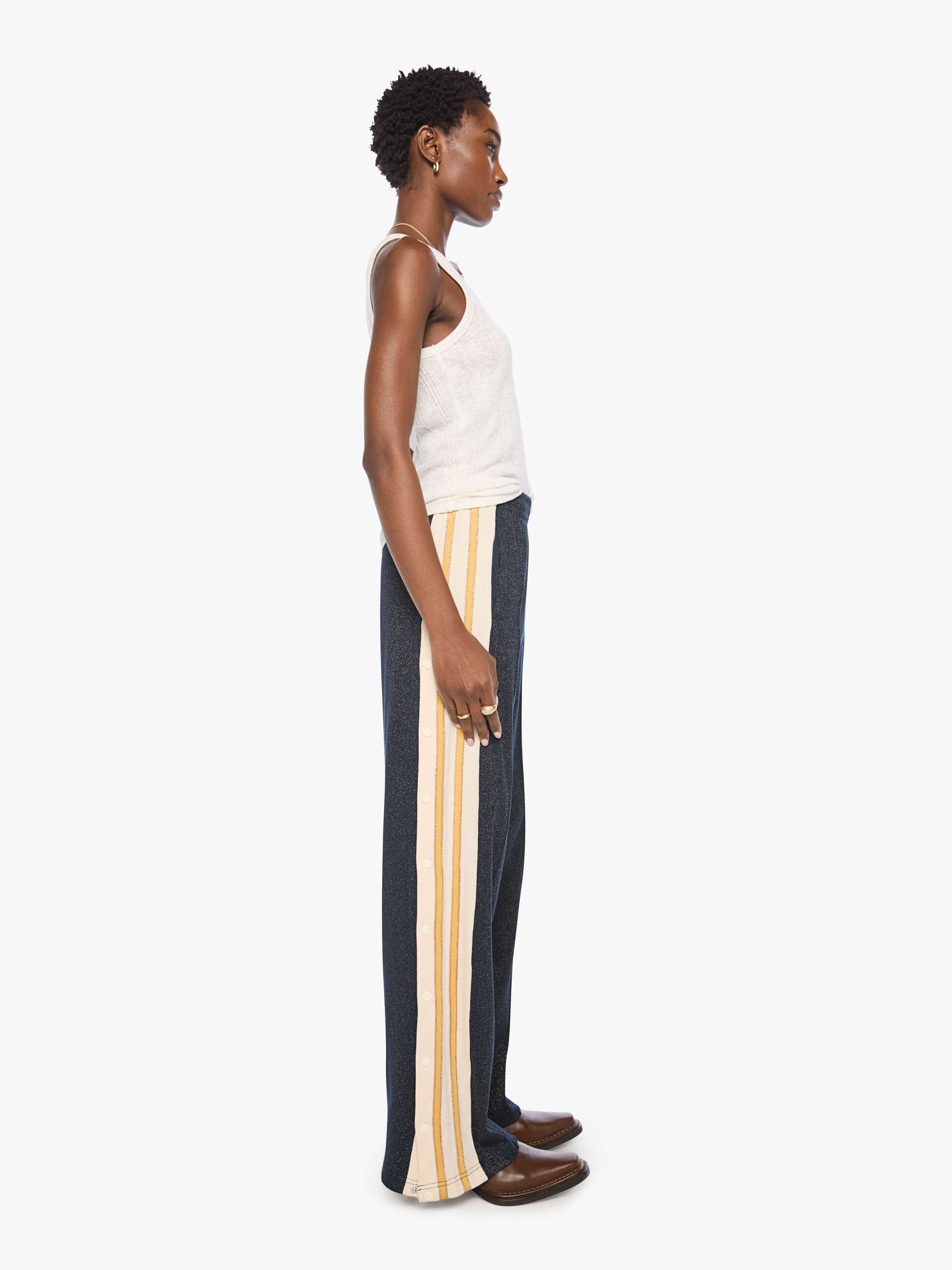 Mother Denim The Personal Best Sneak Trackhose Track Star navy