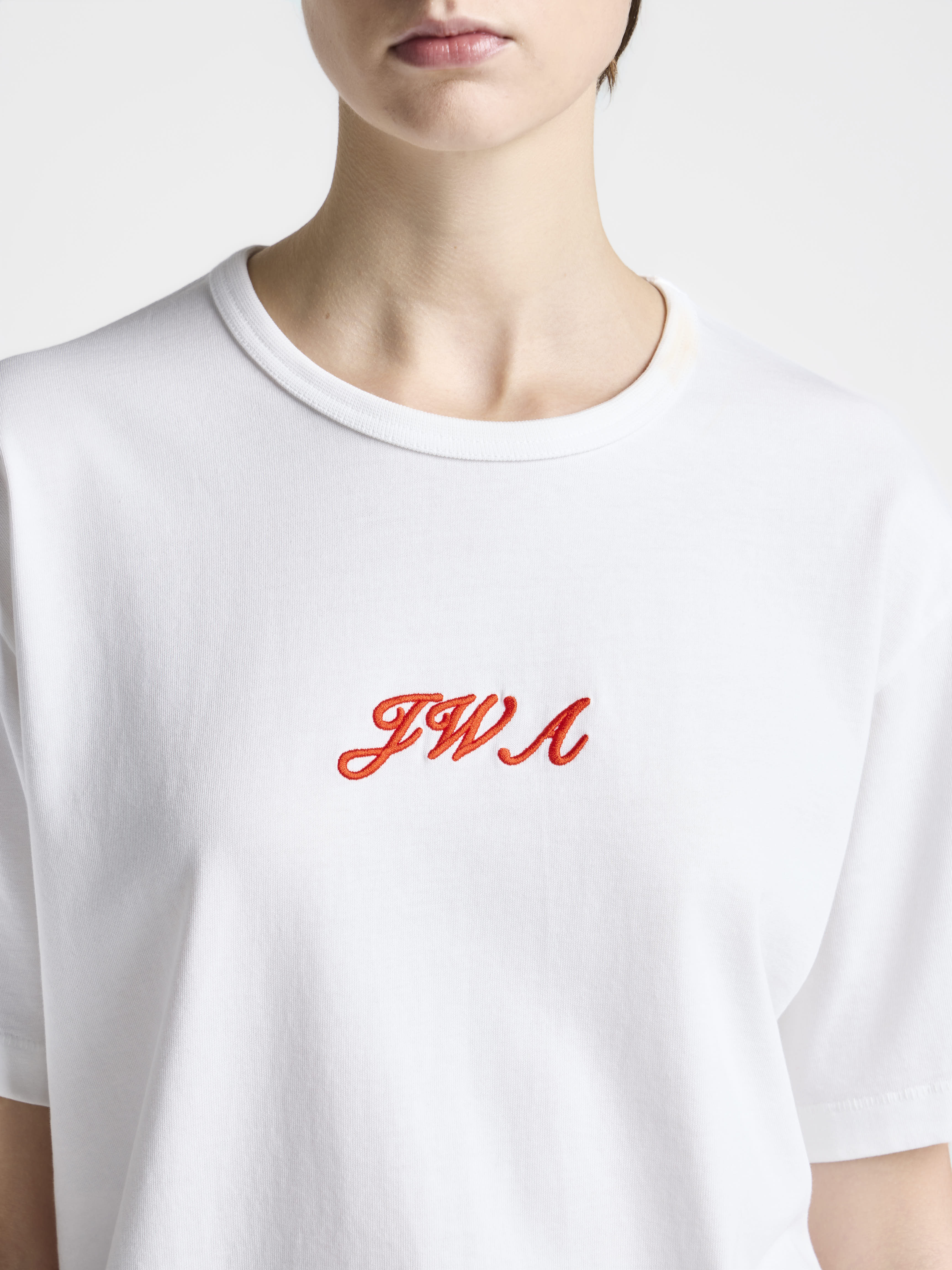 J.W. Anderson JWA Script T-Shirt Damen Weiß Baumwolle