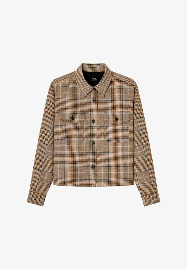 A.P.C. Coats Jacke braun kariert Baumwolljacke