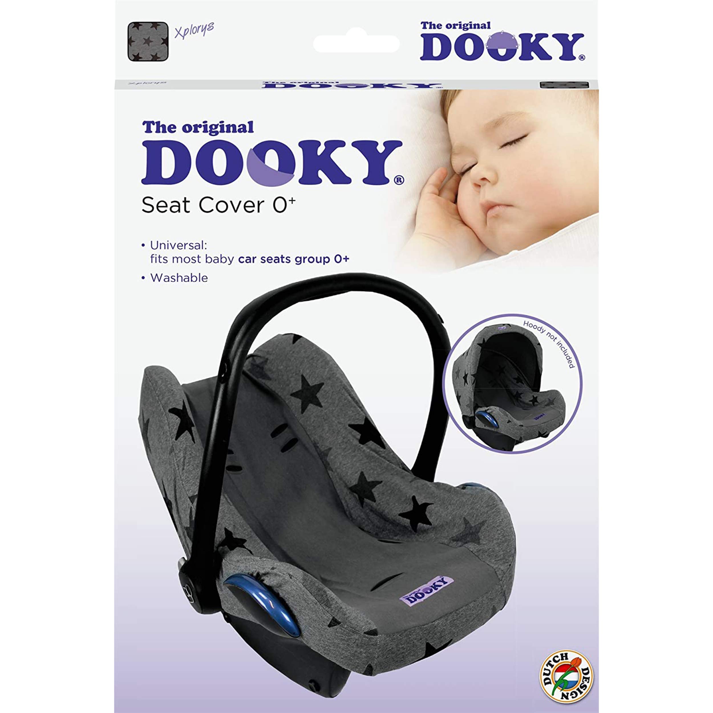 Dooky Hoody Combi Pack Sonnenschutz Babyschale Grey Stars Dunkelgrau
