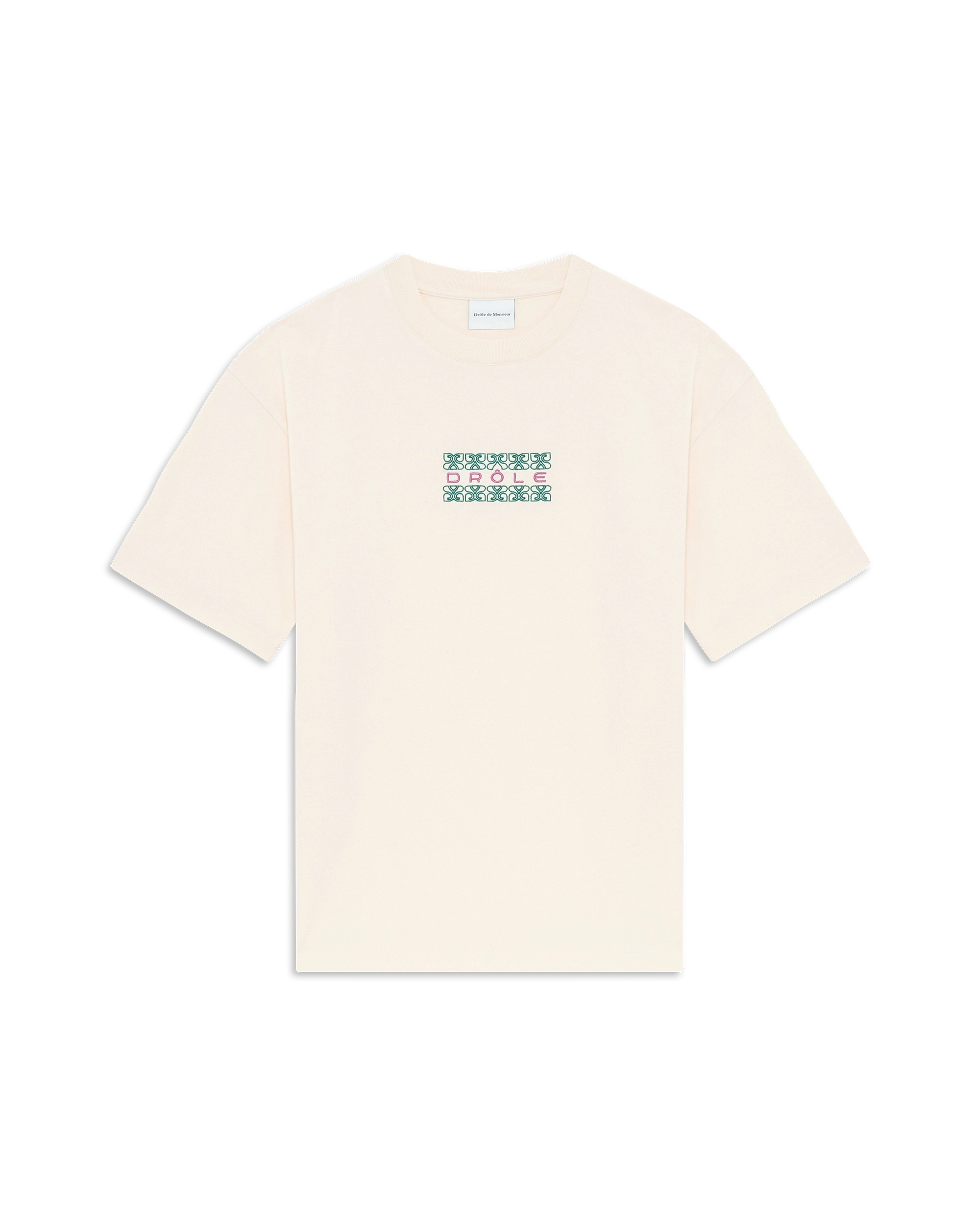 Drôle De Monsieur T-Shirt Ornements T-Shirt hellbeige Baumwolle