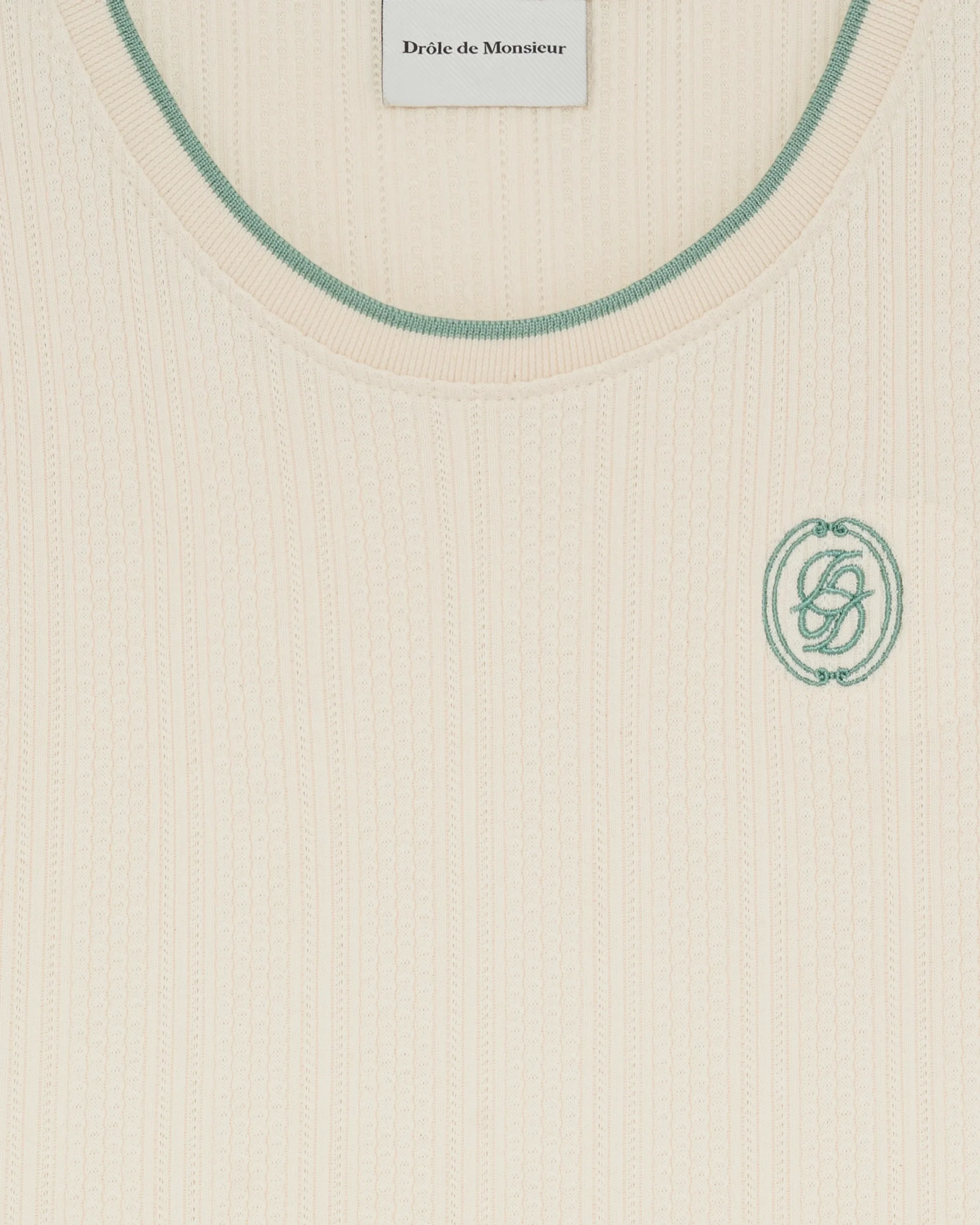 Drôle De Monsieur Débardeur D Miroir Coton Tanktop Off-White Gestreift