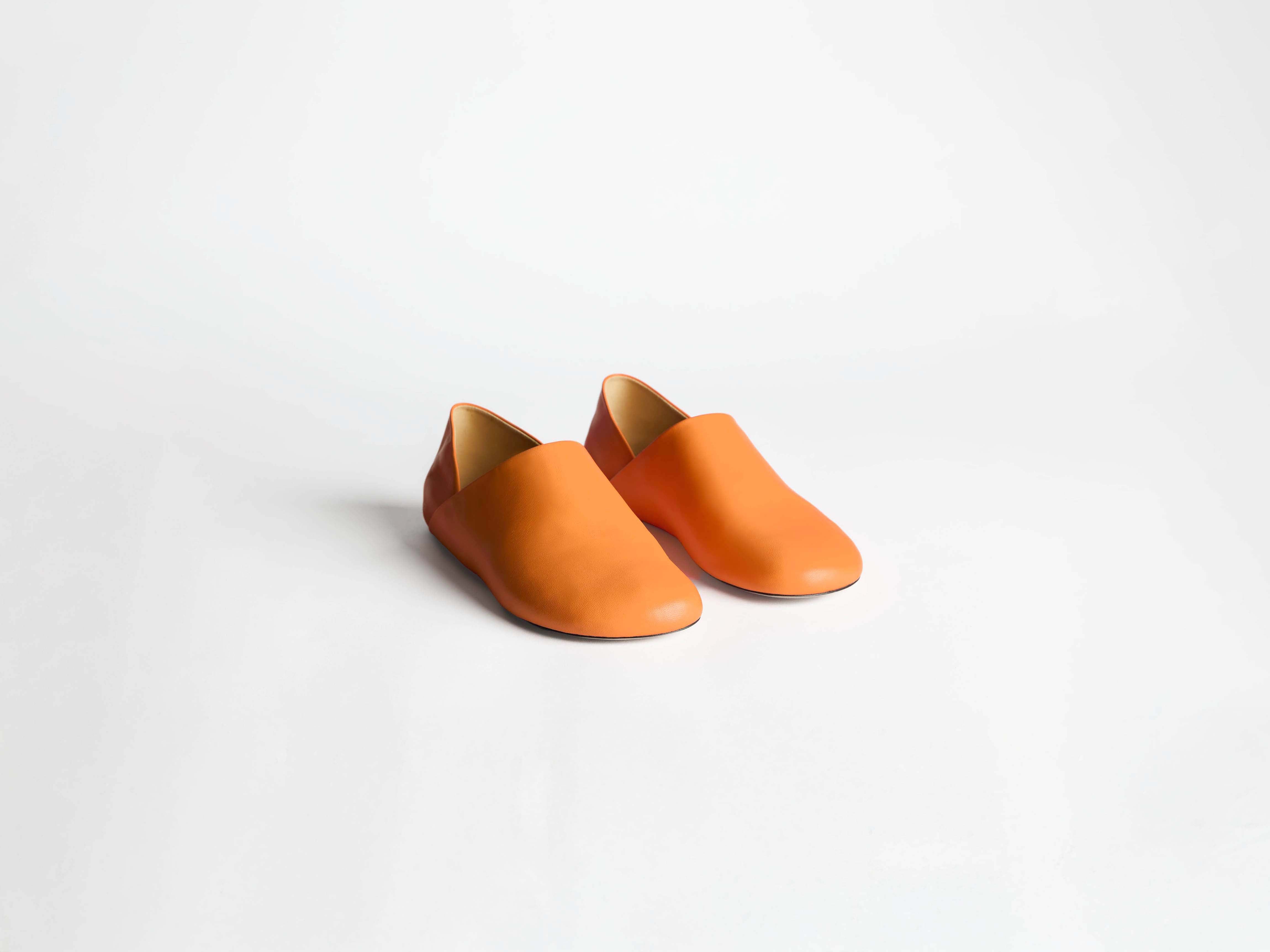J.W.Anderson Slipper Mules Schuhe Herren Orange Leder