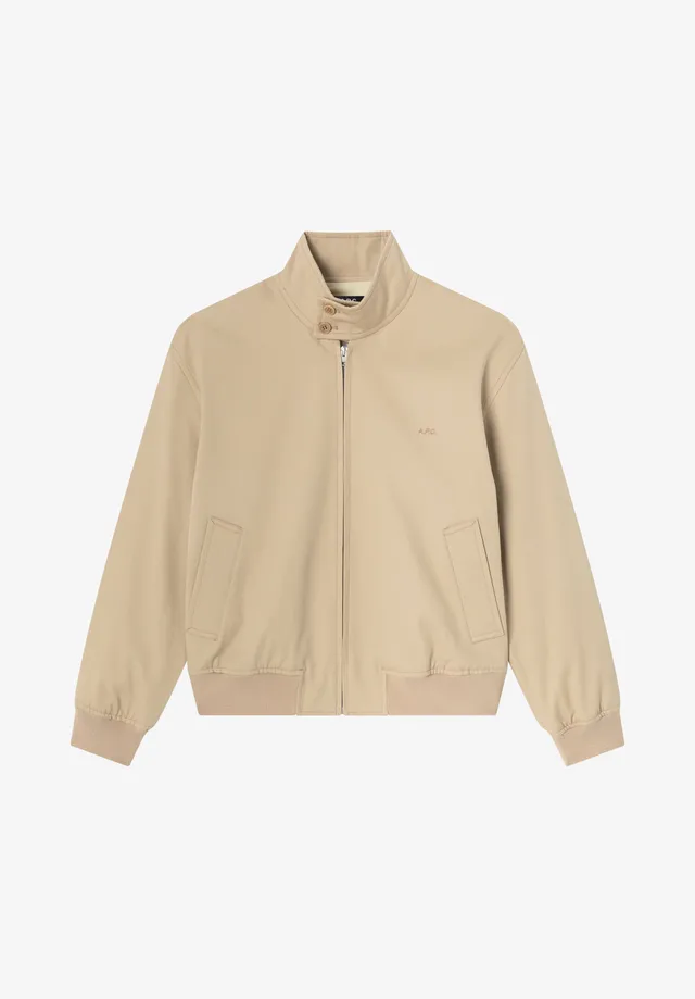 A.P.C. Reißverschluss Jacke Bio-Baumwolle Stehkragen