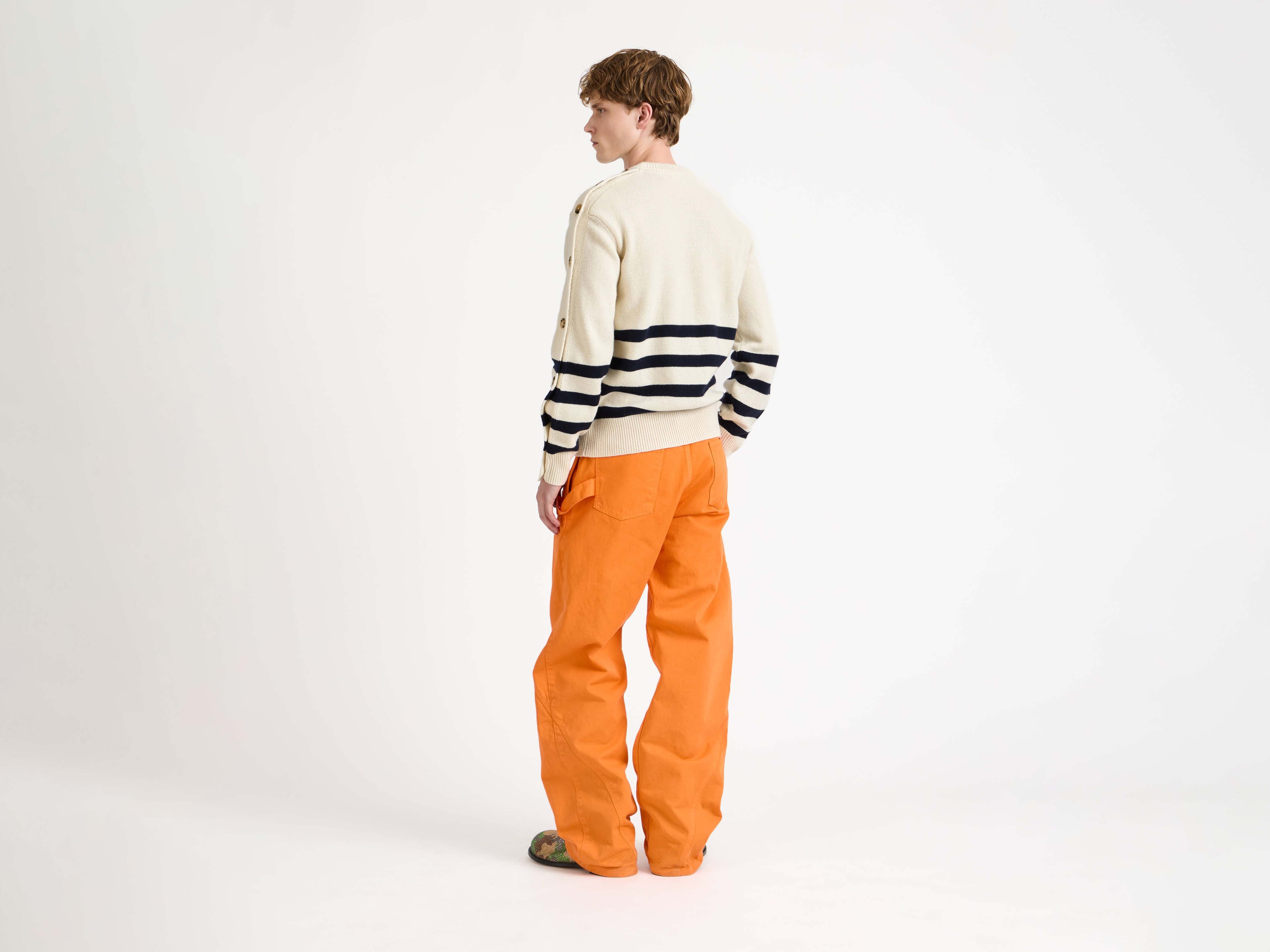 J.W.Anderson Knitwear Breton Jumper Pullover Ivory Herren