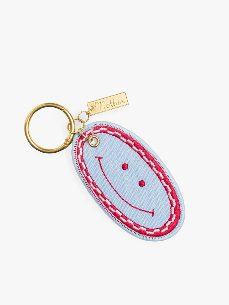 Mother Chain Charm Smile hellblau Schlüsselanhänger Smiley