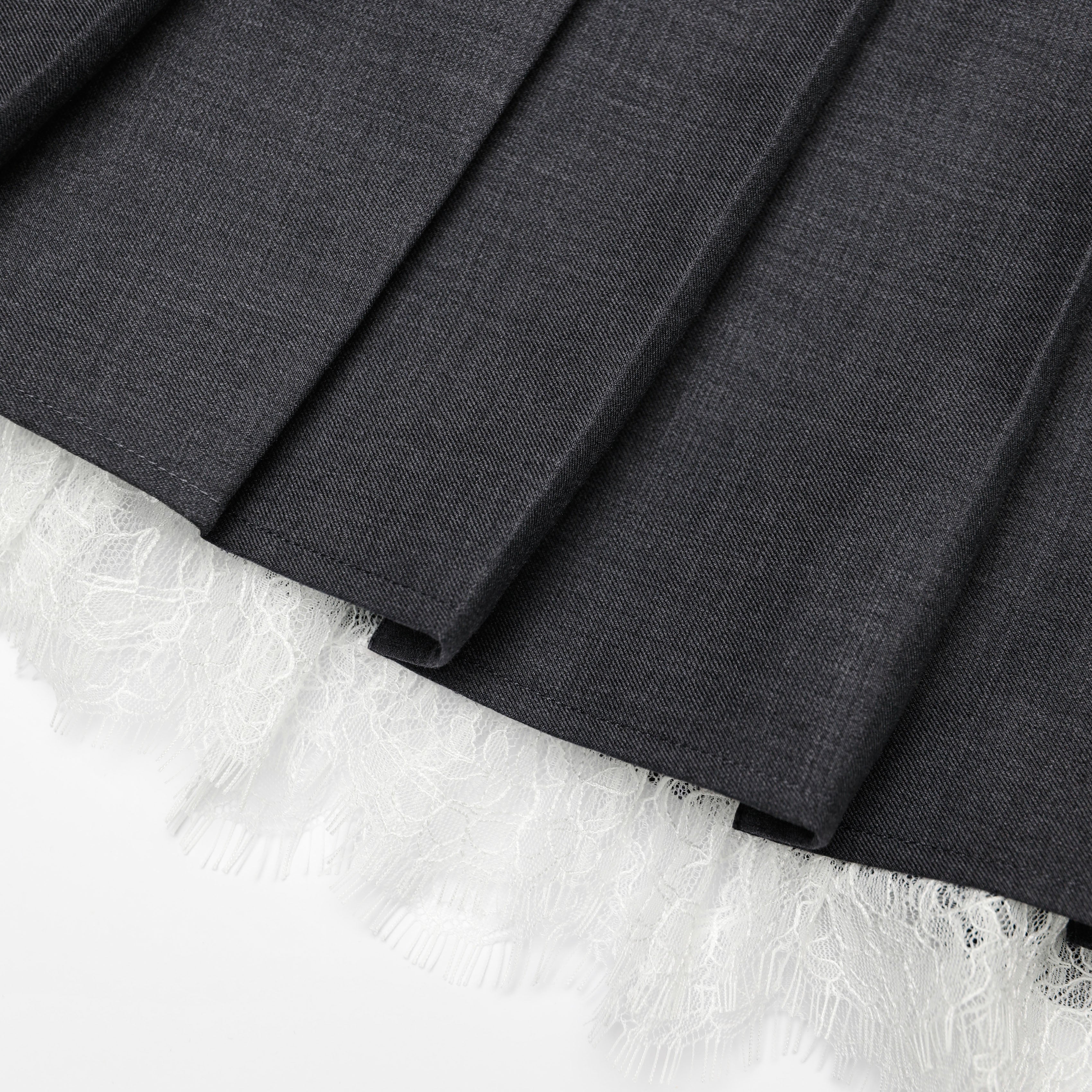 Self Portrait Grey Pleated Mini Rock grau UK 8