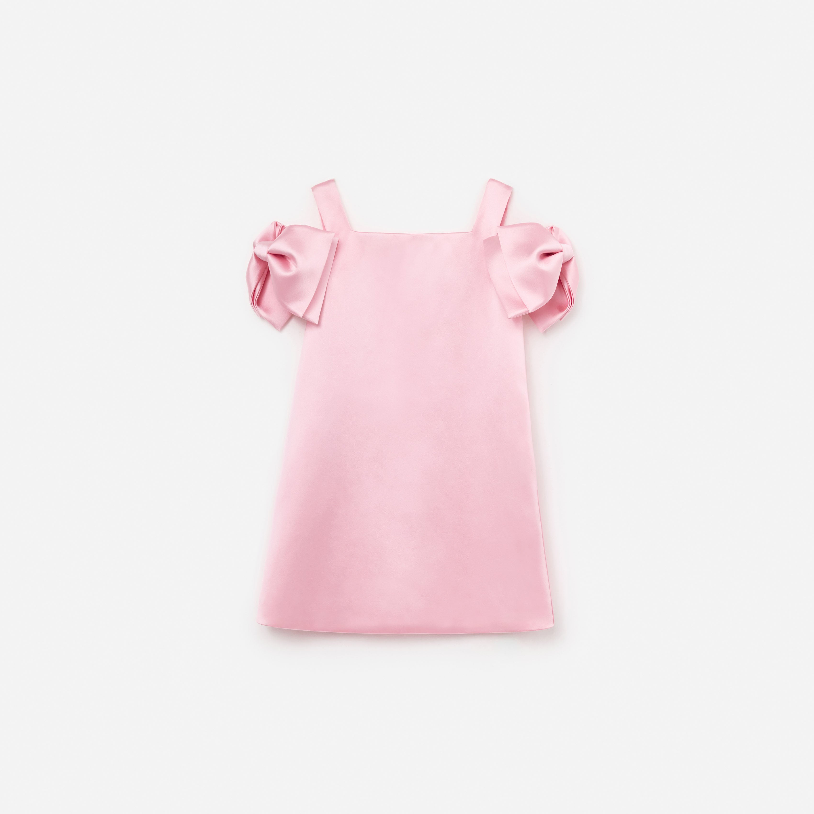 Self Portrait Pink Satin Bow Kinderkleid Rosa Satin