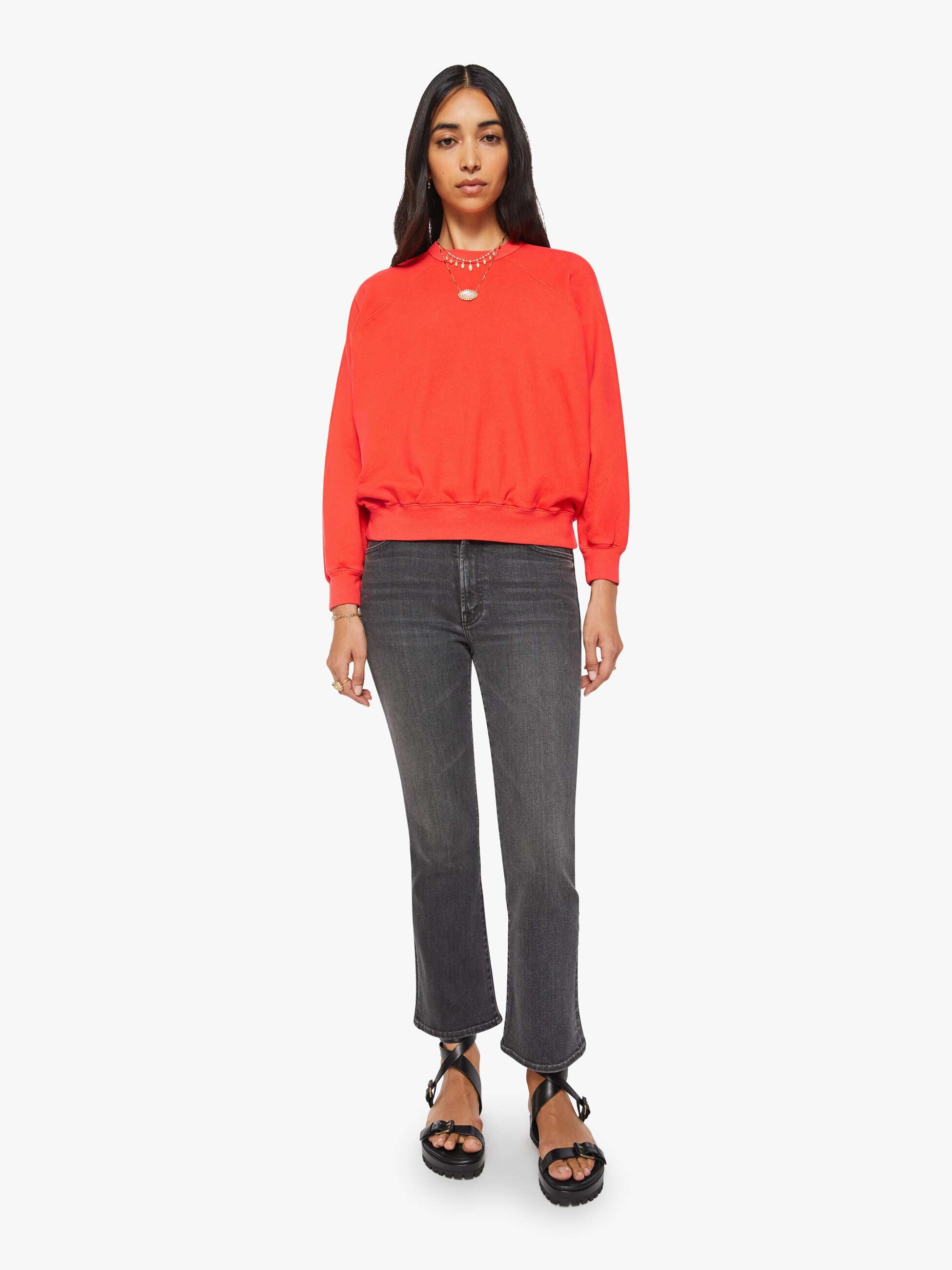 Mother Biggie Concert Sweatshirt Mandarin Red