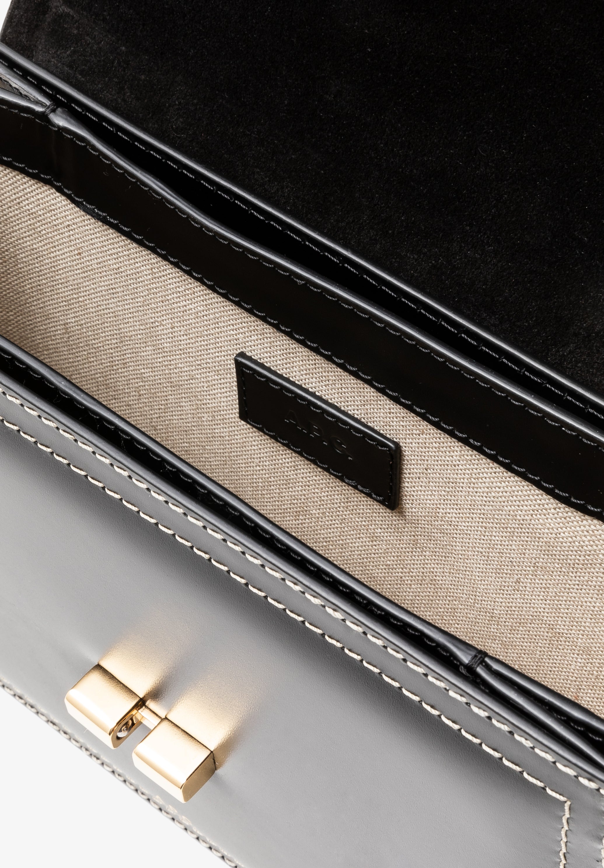 A.P.C. Grace Small Tasche schwarz Glattleder TU