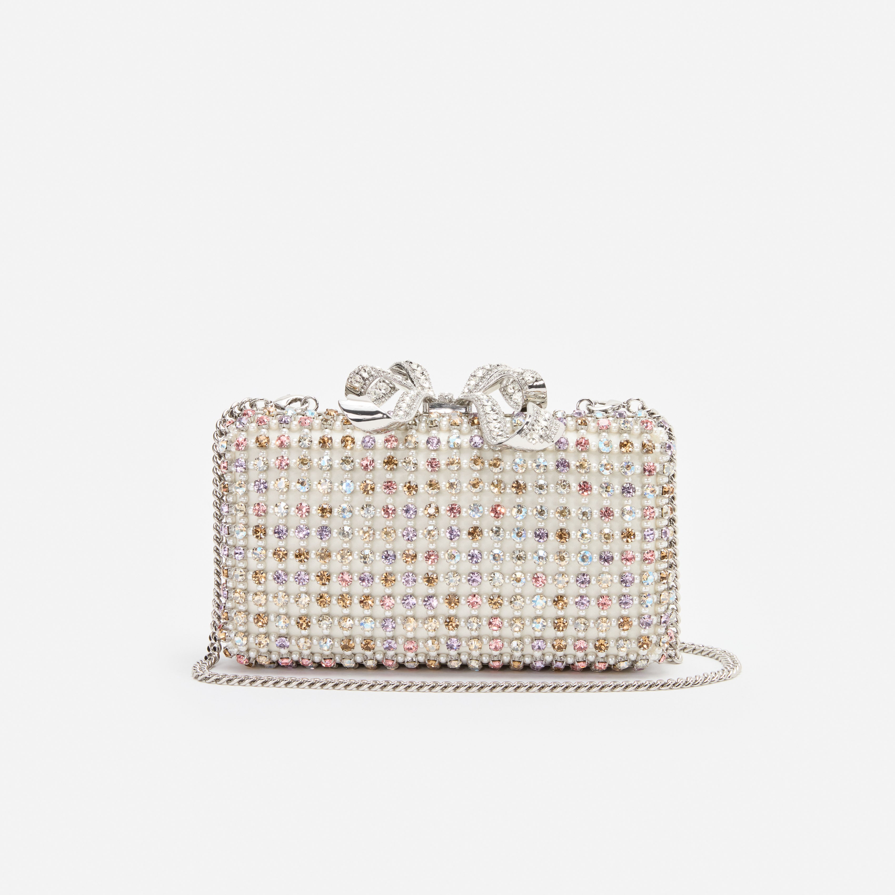Self Portrait Multi Crystal Clutch Tasche Kristall Bunt