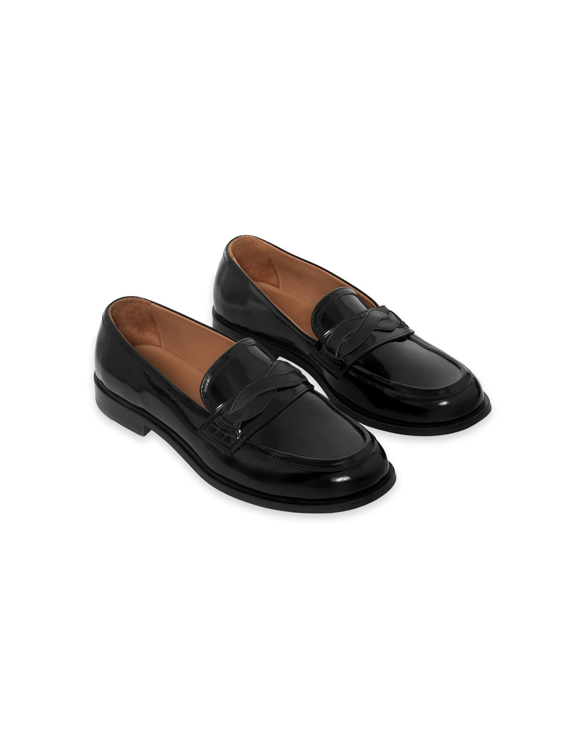 Drôle De Monsieur Mocassin Tresse Loafer Schwarz Lammleder