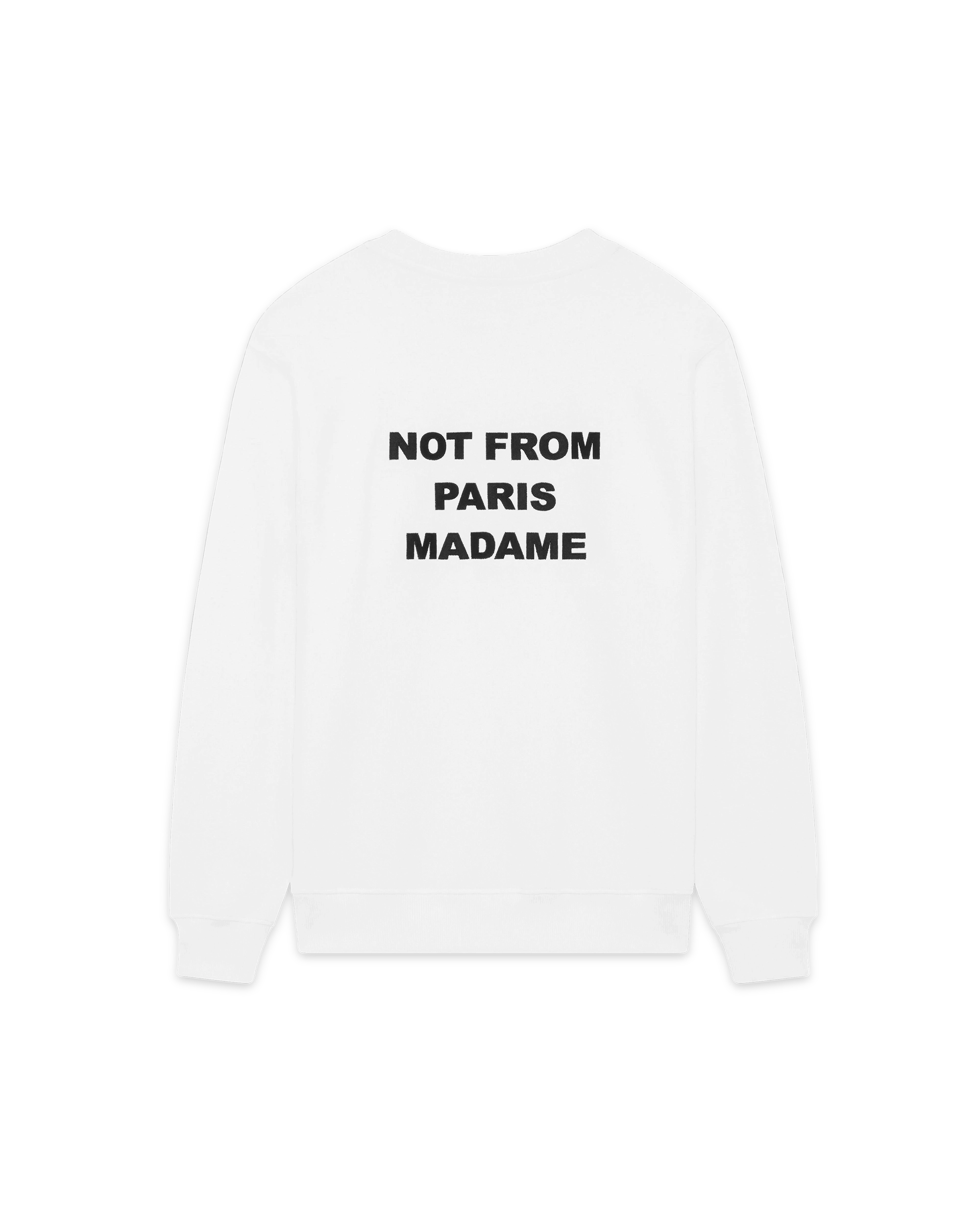 Drôle De Monsieur Sweatshirt Slogan Sweatshirt Weiß Baumwolle