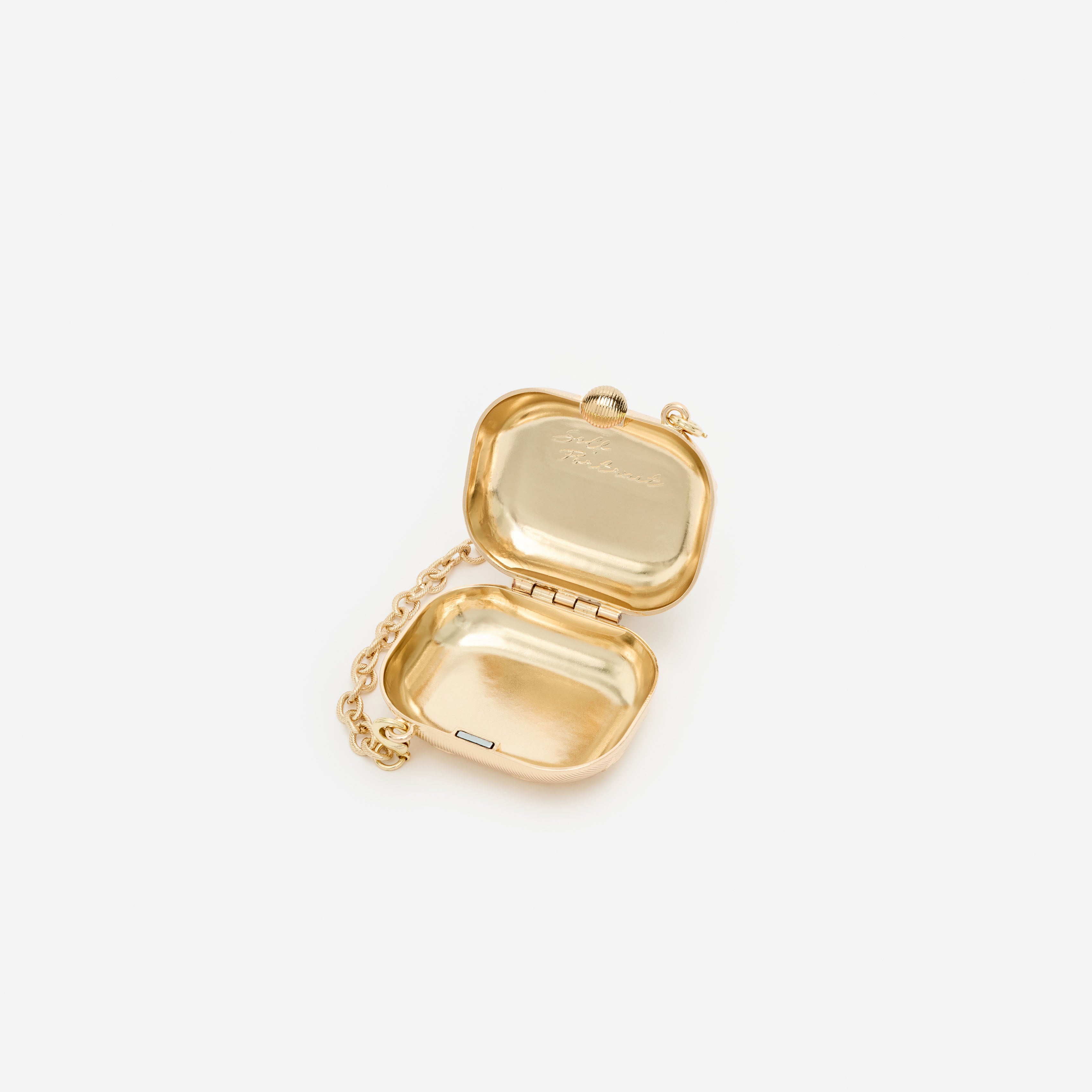 Self Portrait Floral Airpod Case Gold Messing Hülle