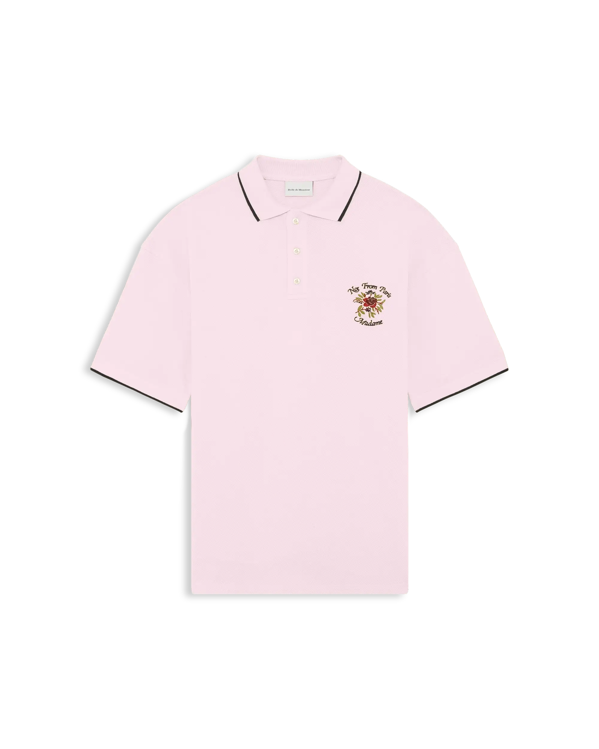 Drôle De Monsieur Polo Piqué Slogan Rose Polo Hellrosa