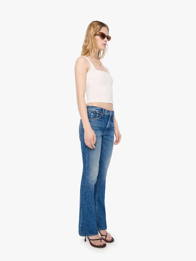 Mother Lil Runaway Flare Jeans On A Roll Mid Rise