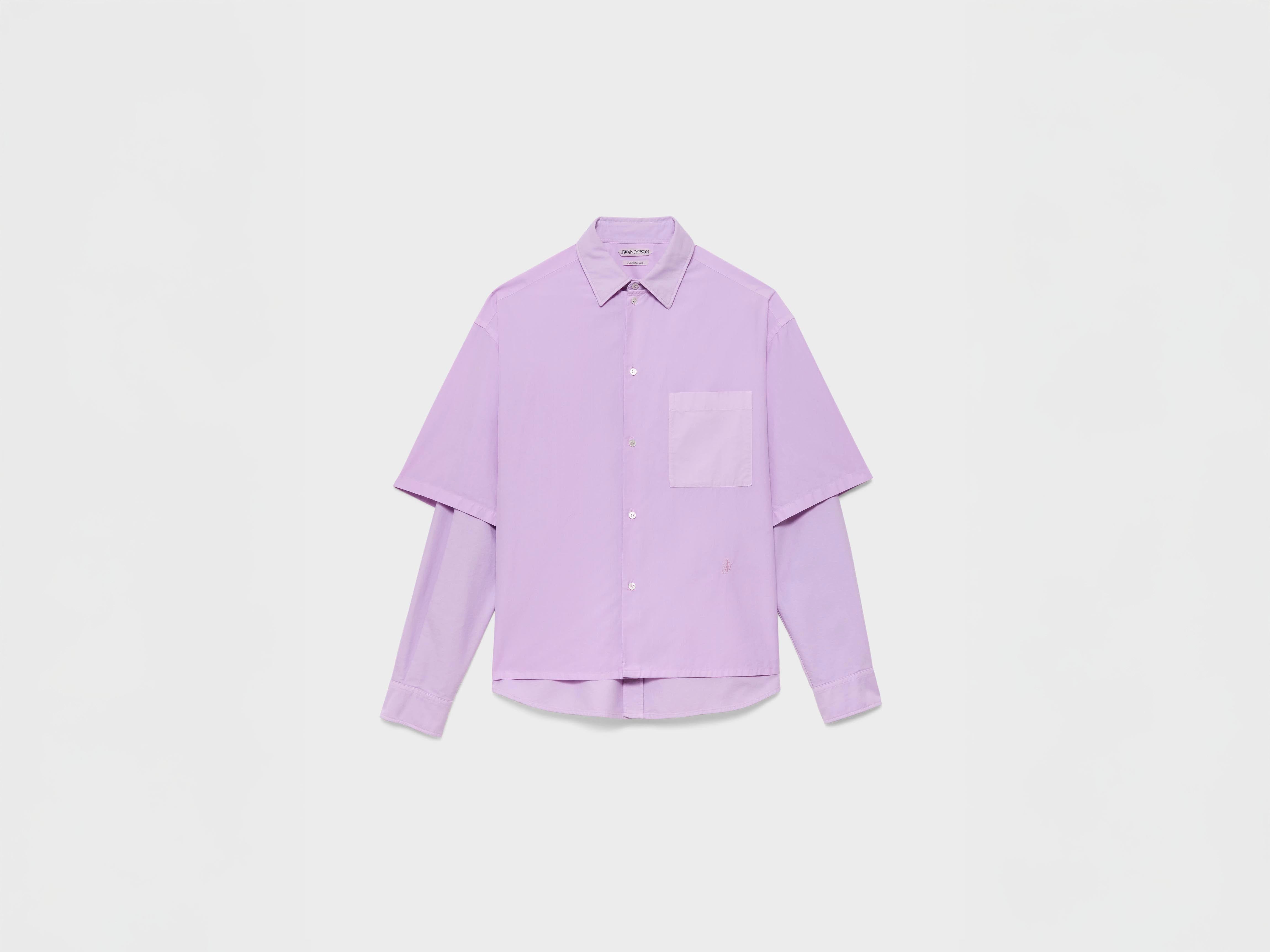 J.W.Anderson Shirts Double-Layered Hemd Herren Lila 48