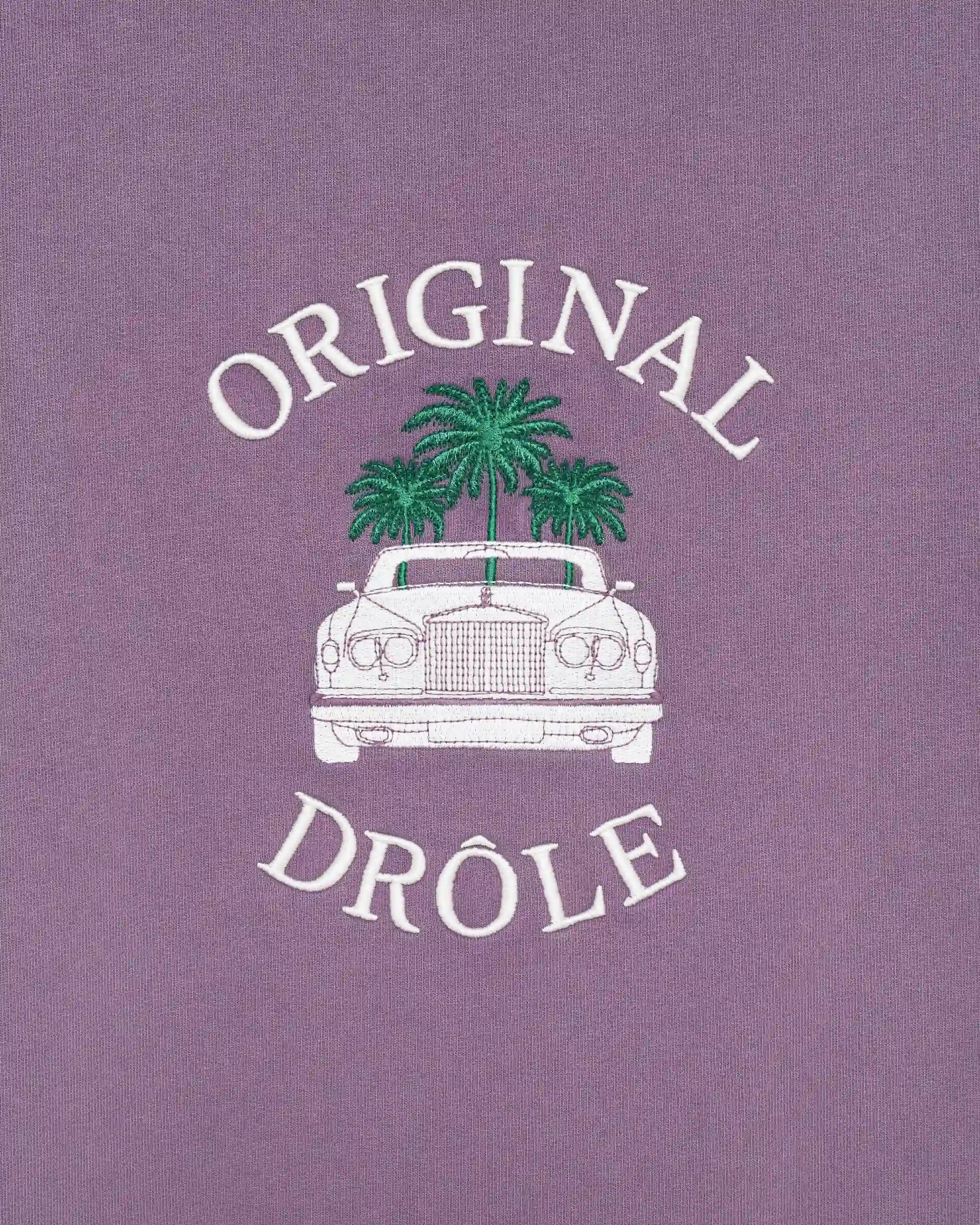 Drôle De Monsieur Washed Drôle Car Palms Hoodie Lila Baumwolle