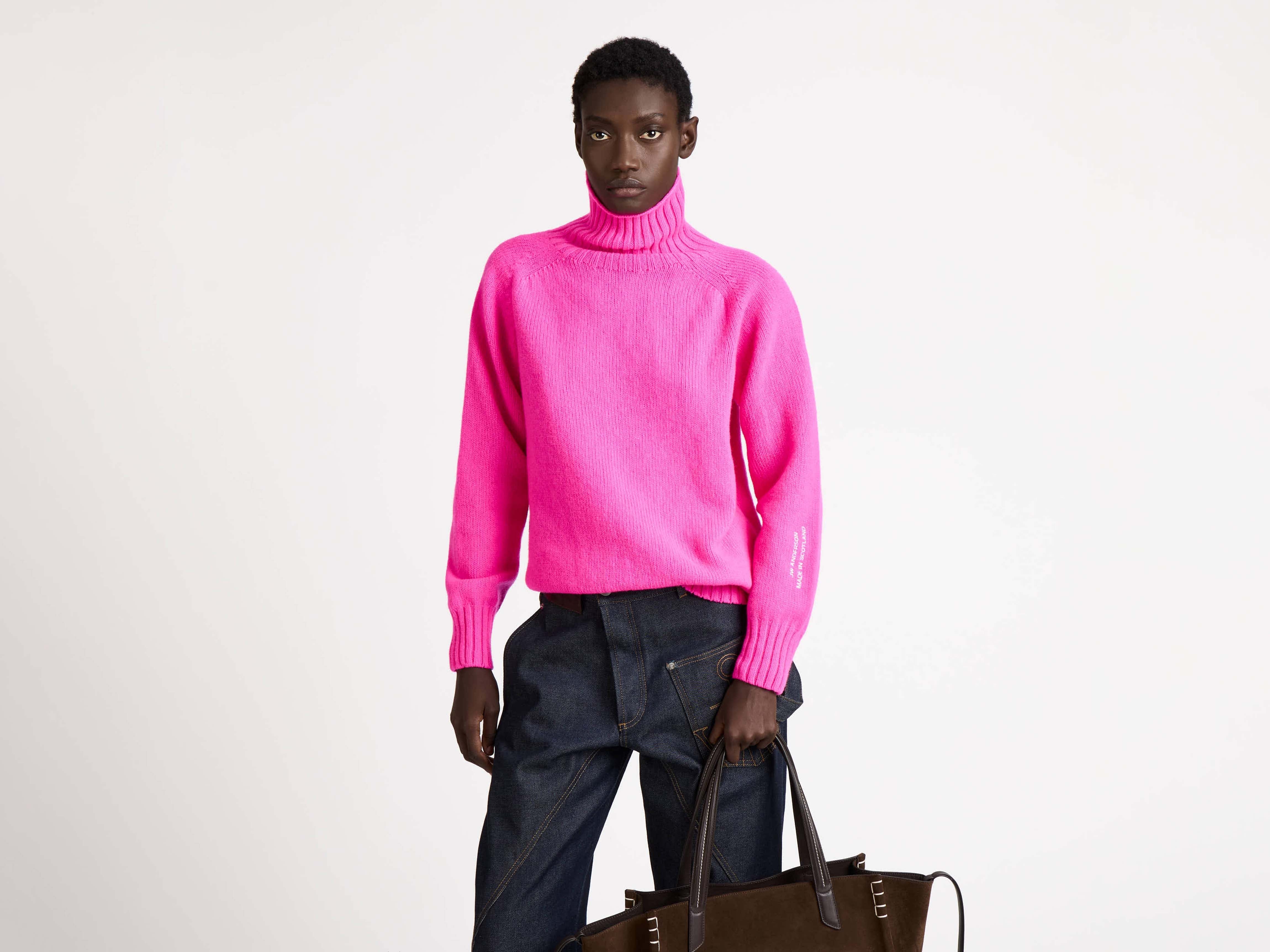 J.W.Anderson Turtleneck Jumper Damen neonpink Strick