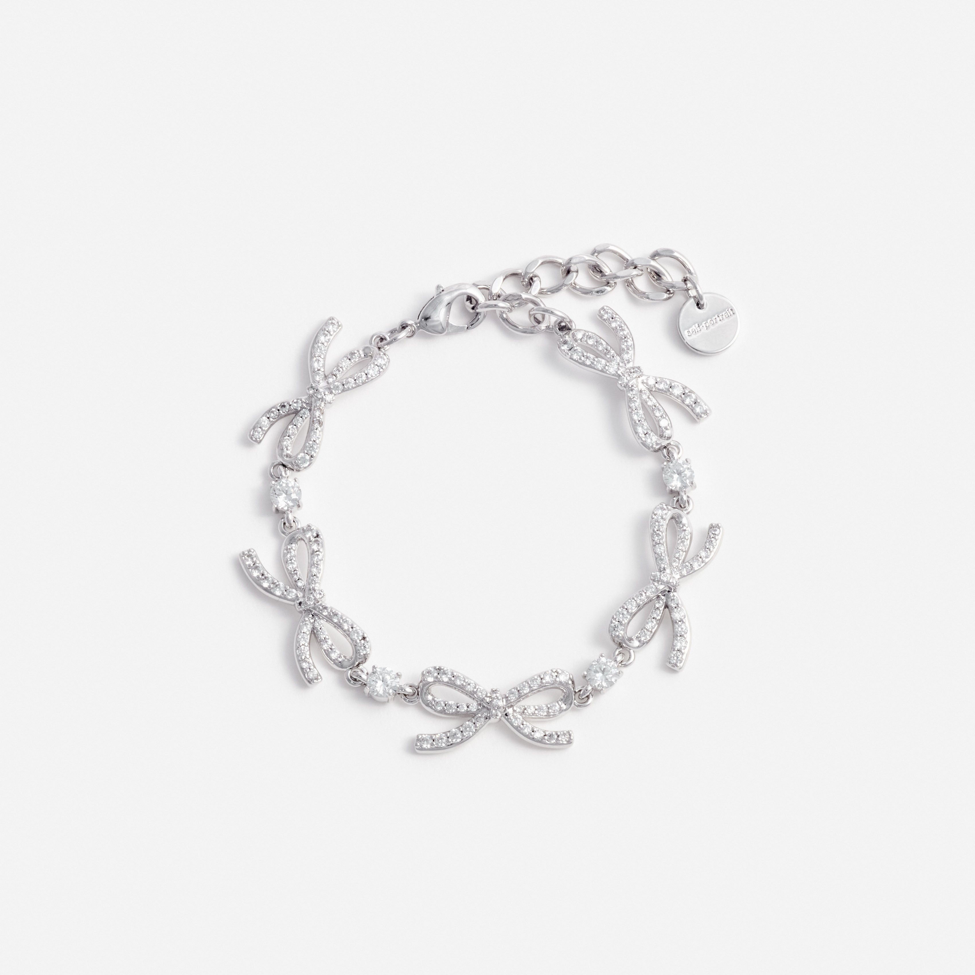 Self Portrait Crystal Bow Armband silber One Size