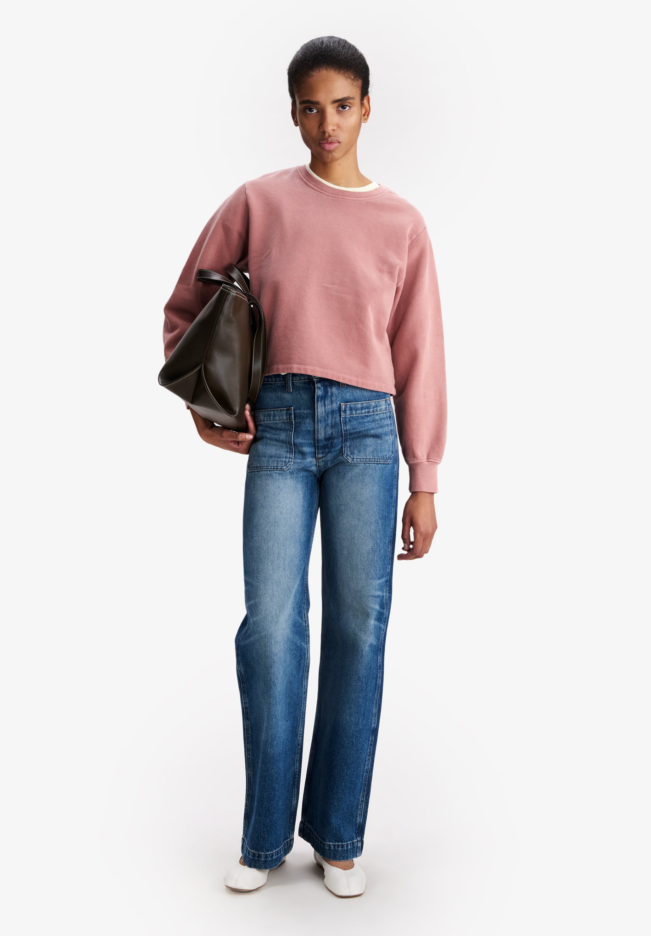 A.P.C. Boxy Herbst 26 Sweatshirt M Bio-Baumwolle