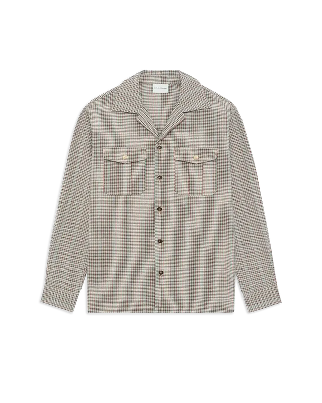 Drôle De Monsieur Surchemise à Carreaux Overshirt Beige Kariert