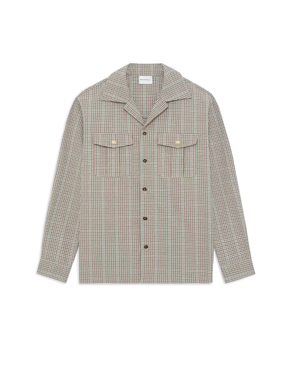 Drôle De Monsieur Surchemise à Carreaux Overshirt Beige Kariert