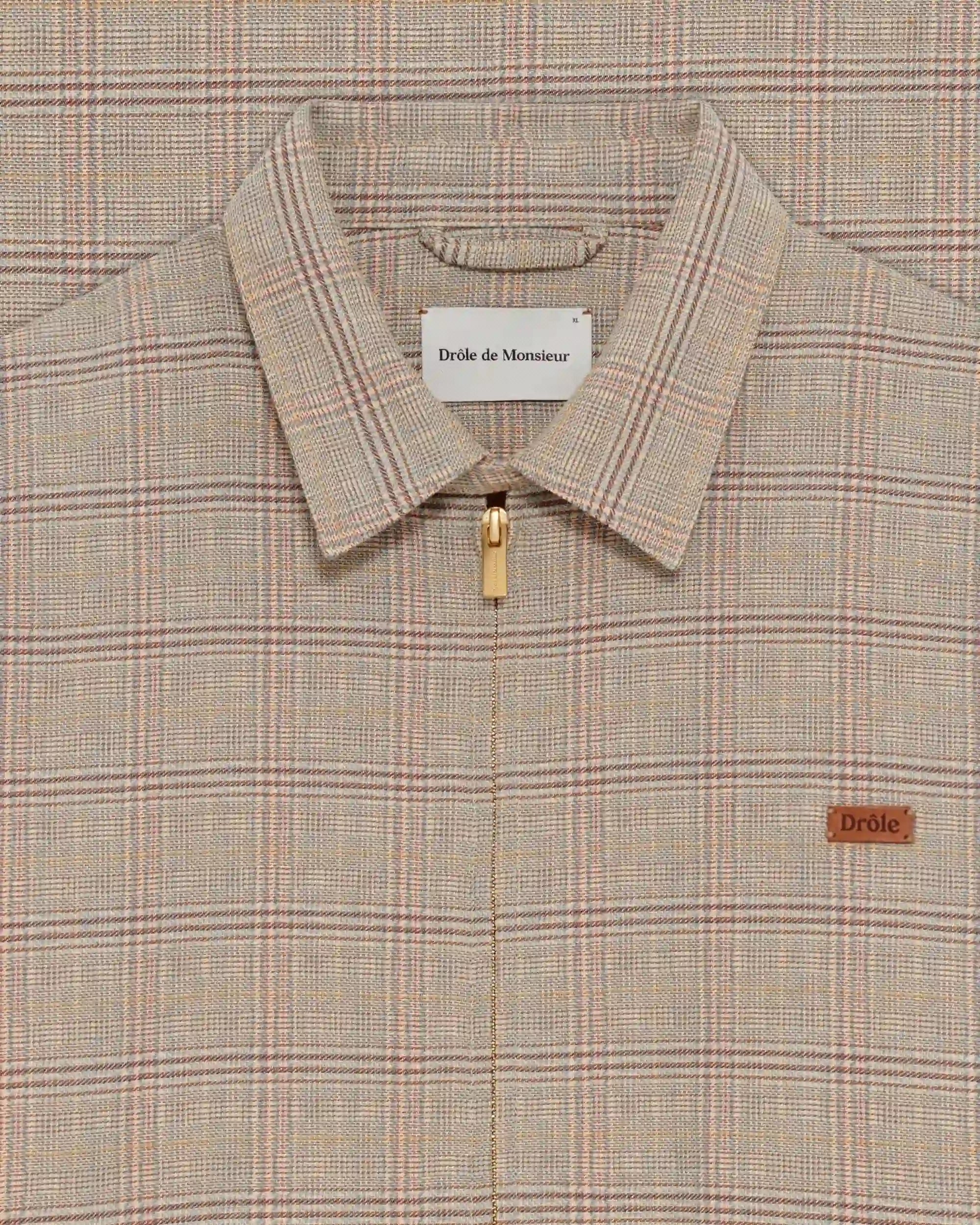 Drôle De Monsieur Blouson à Carreaux Jacke beige Karo