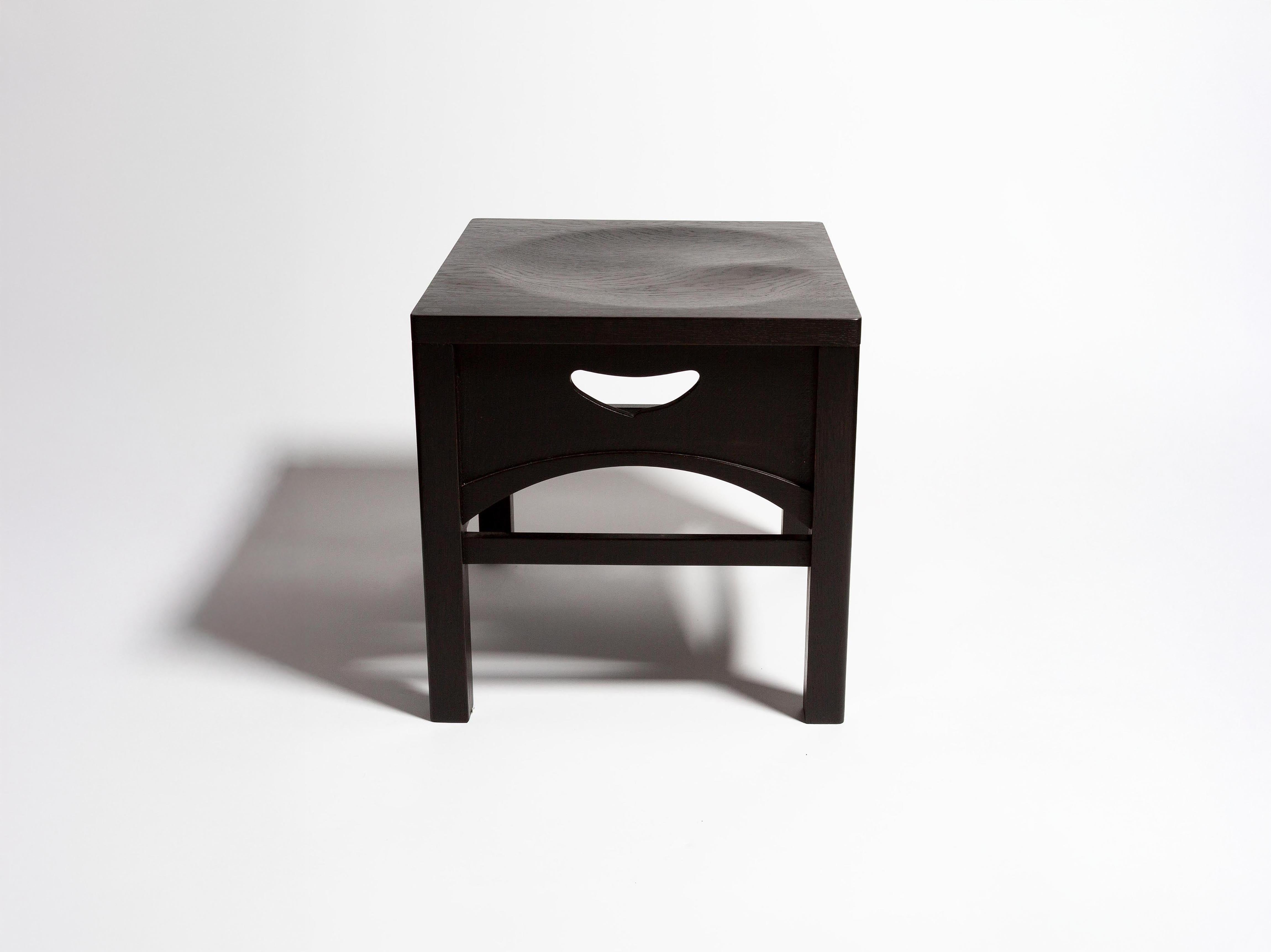 J.W.Anderson Mackintosh Stool Hocker Schwarz Eiche