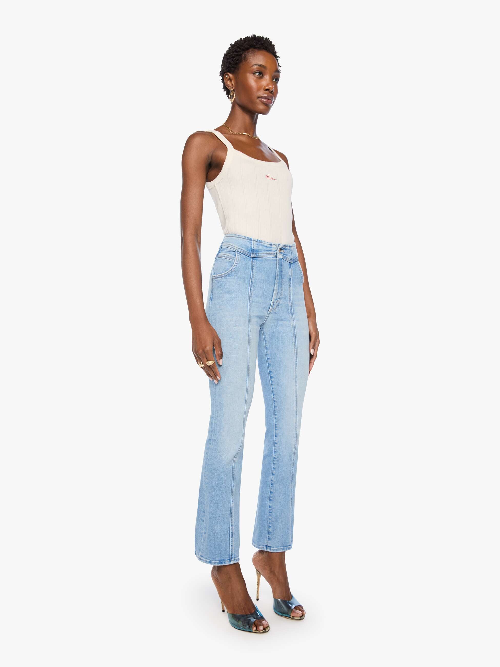 MOTHER Denim The Western Hustler Hover Jeans Derby Doll Flare