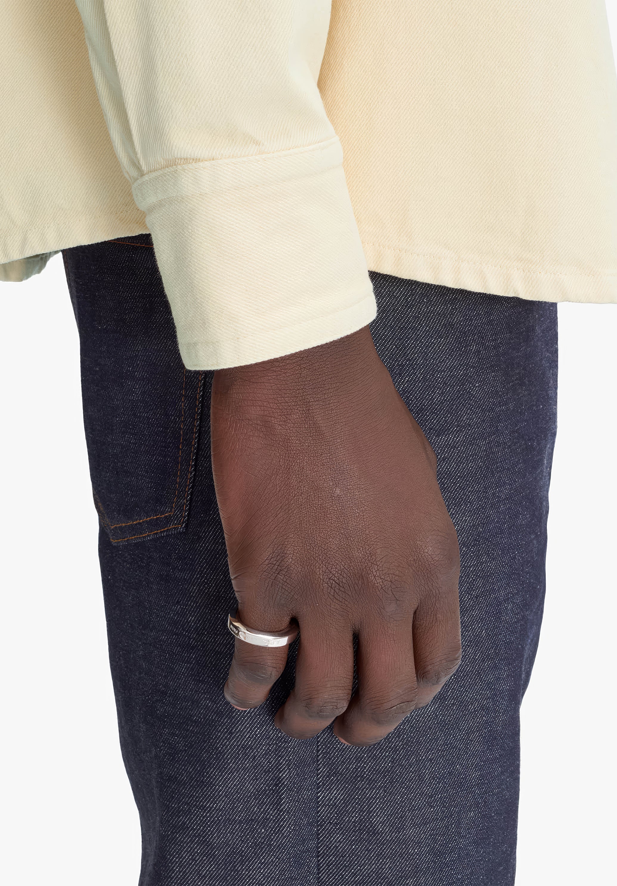 A.P.C. Angle Ring Messing Unisex graviert