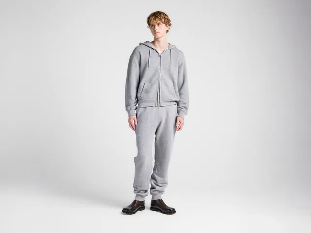 J.W.Anderson Hoodies Front Zip Hoodie graumeliert
