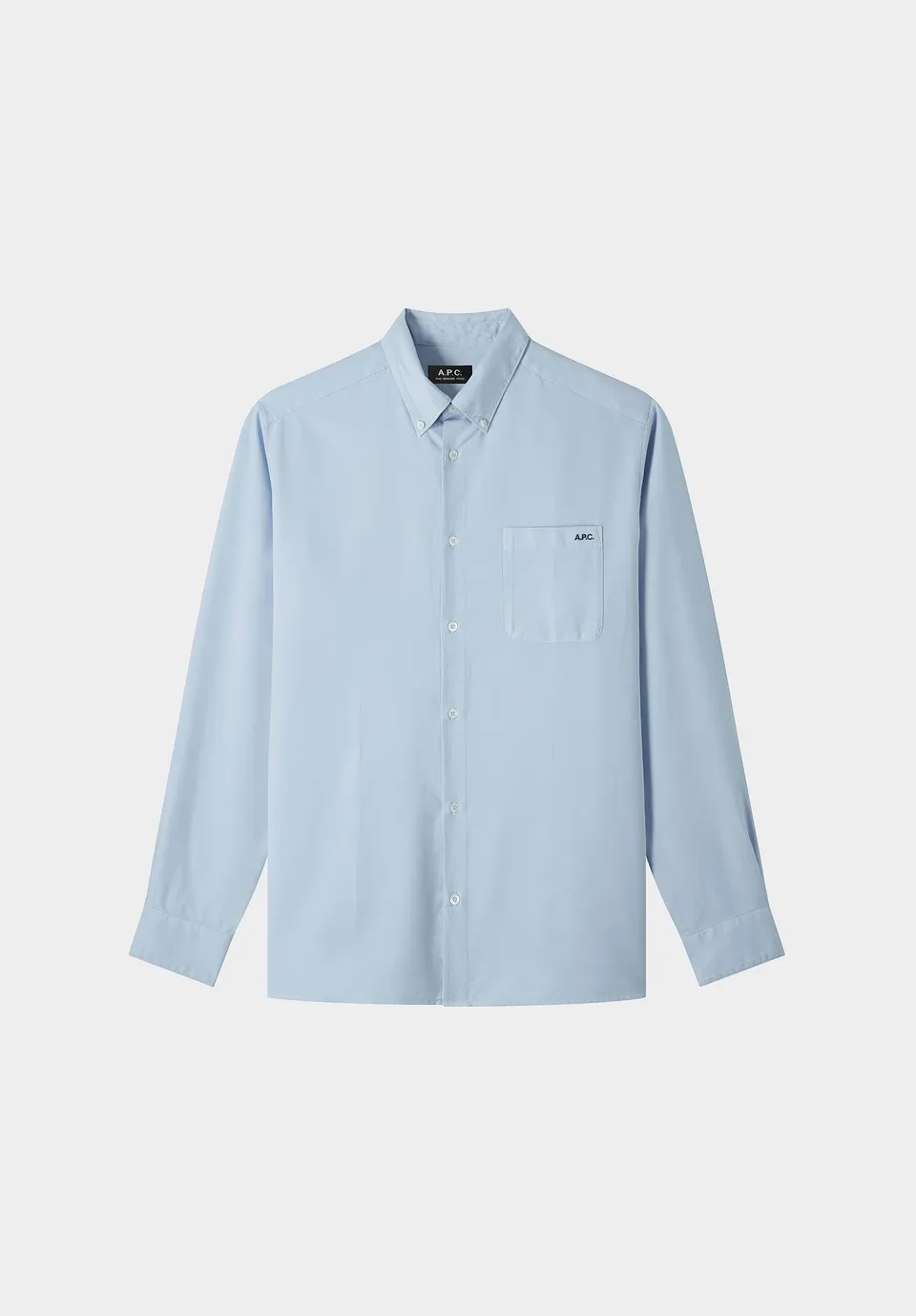 A.P.C. Mateo Logo Hemd Baumwolle Weiß M