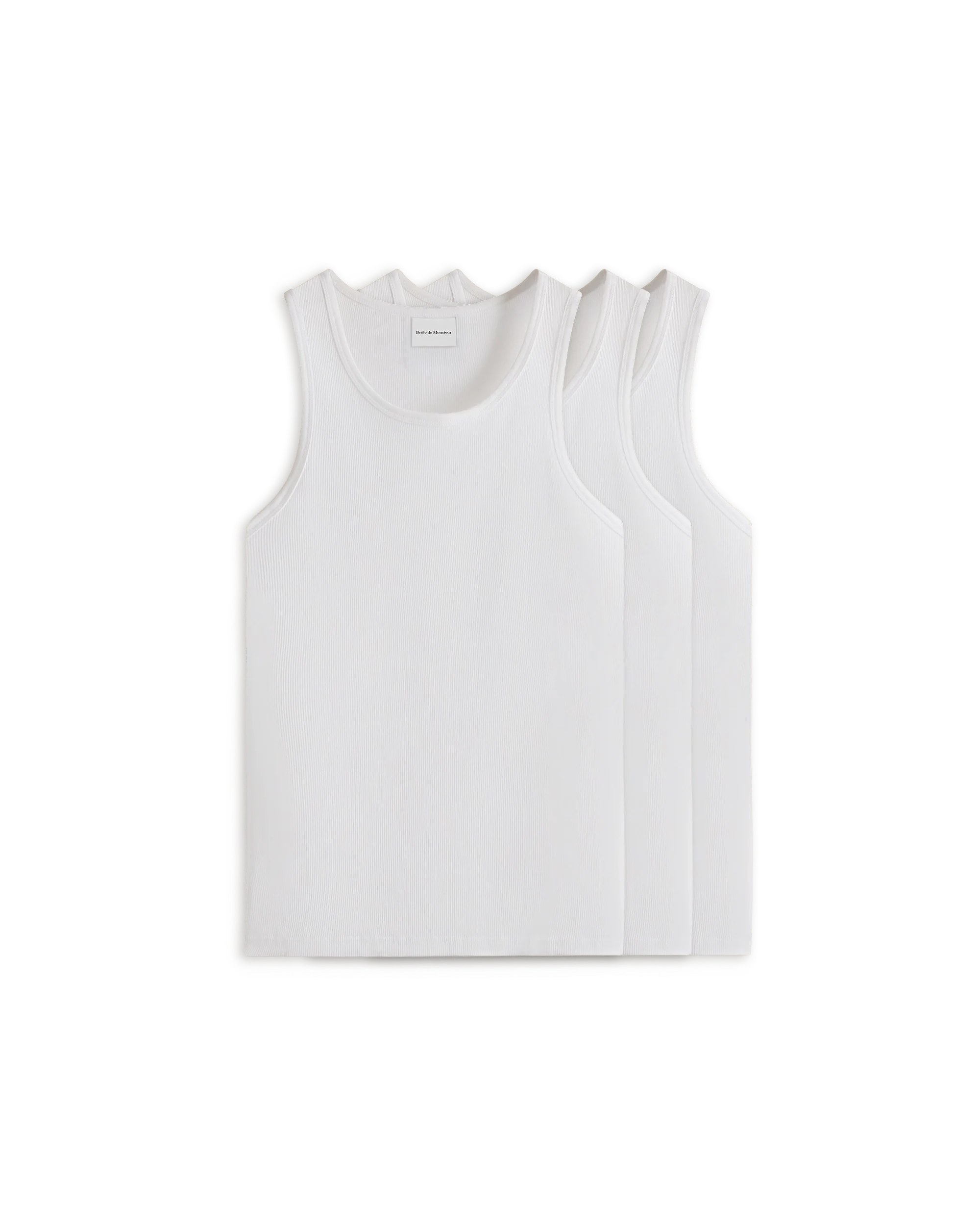 Drôle de Monsieur Le Pack de Débardeurs Tank Top Weiß 3er Pack