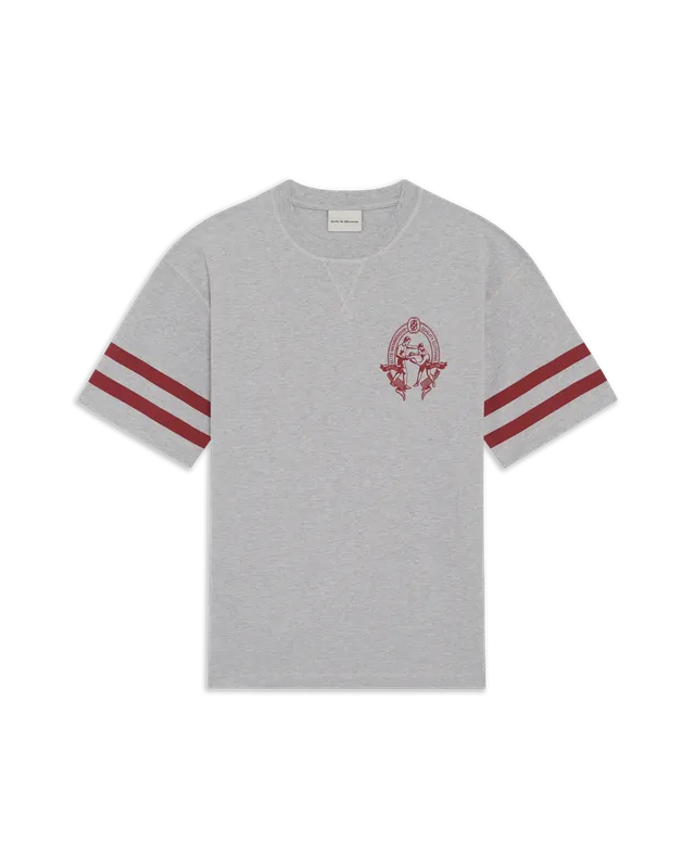 Drôle De Monsieur Boxers Herren T-Shirt Heather Grey Print