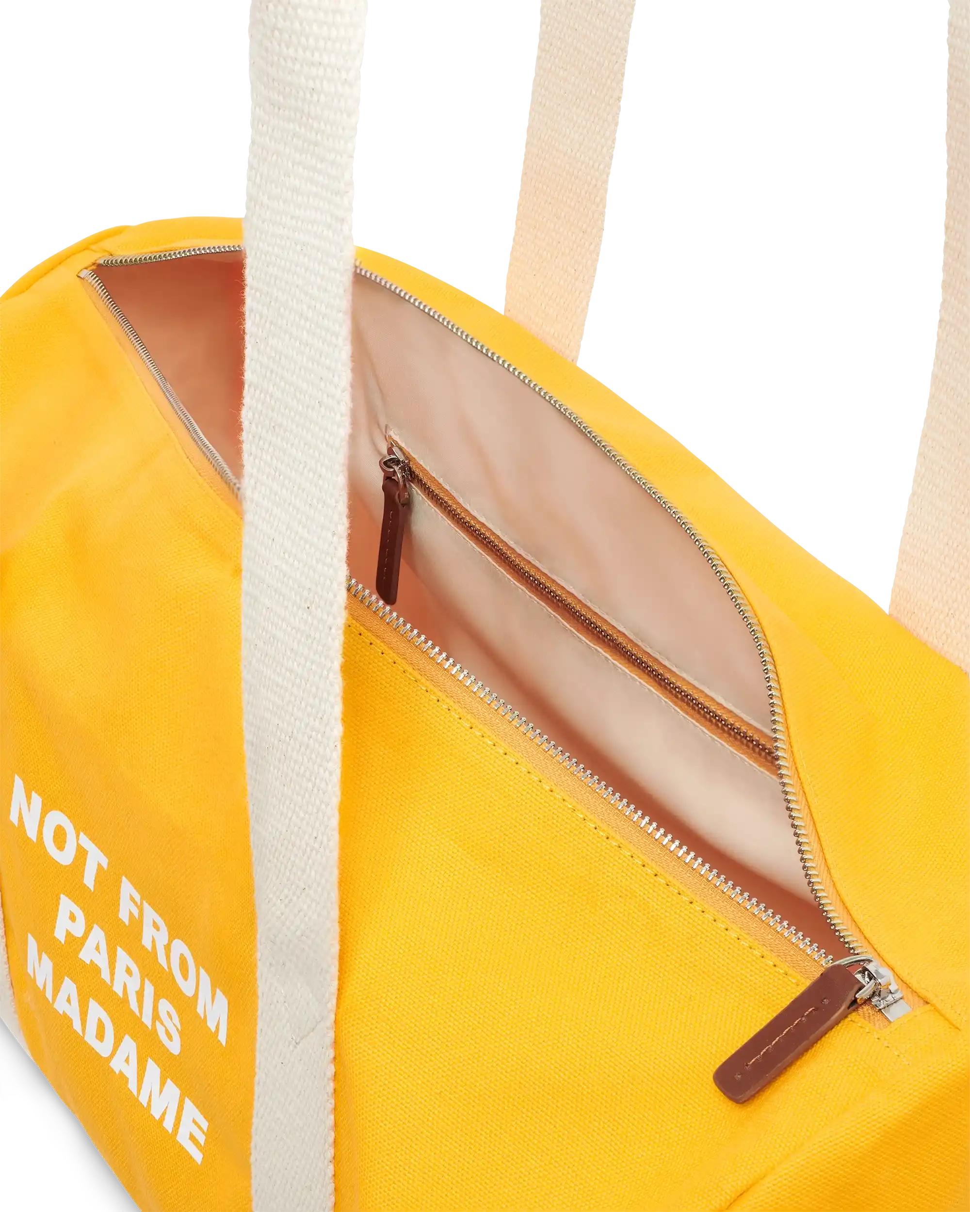 Drôle De Monsieur Canvas Slogan Gym Bag Tasche Gelb Canvas