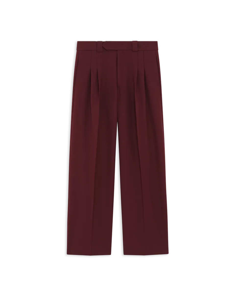 Drôle de Monsieur Wide Leg Hose Burgund Polyester