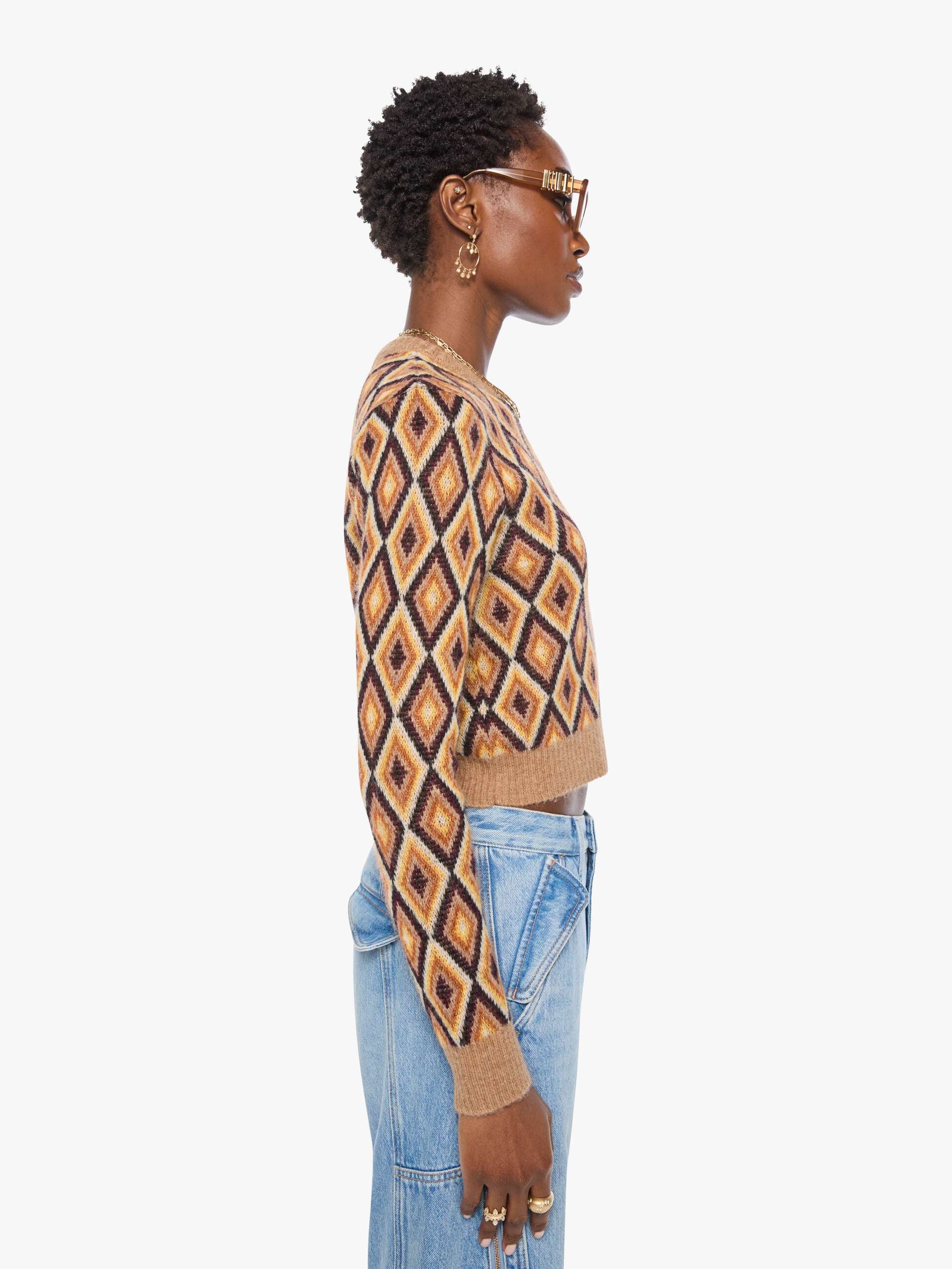 Mother The Crop Jumper Strickpullover Beeswax Alpaka Cropped